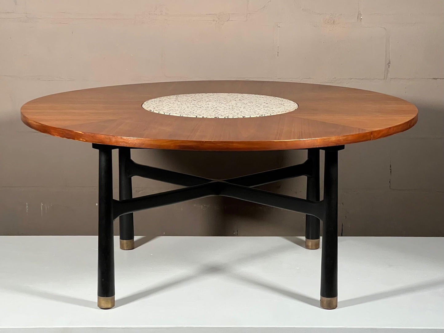 Frisman Vintage Harvey Probber Tall Coffee Table with Terrazzo Top