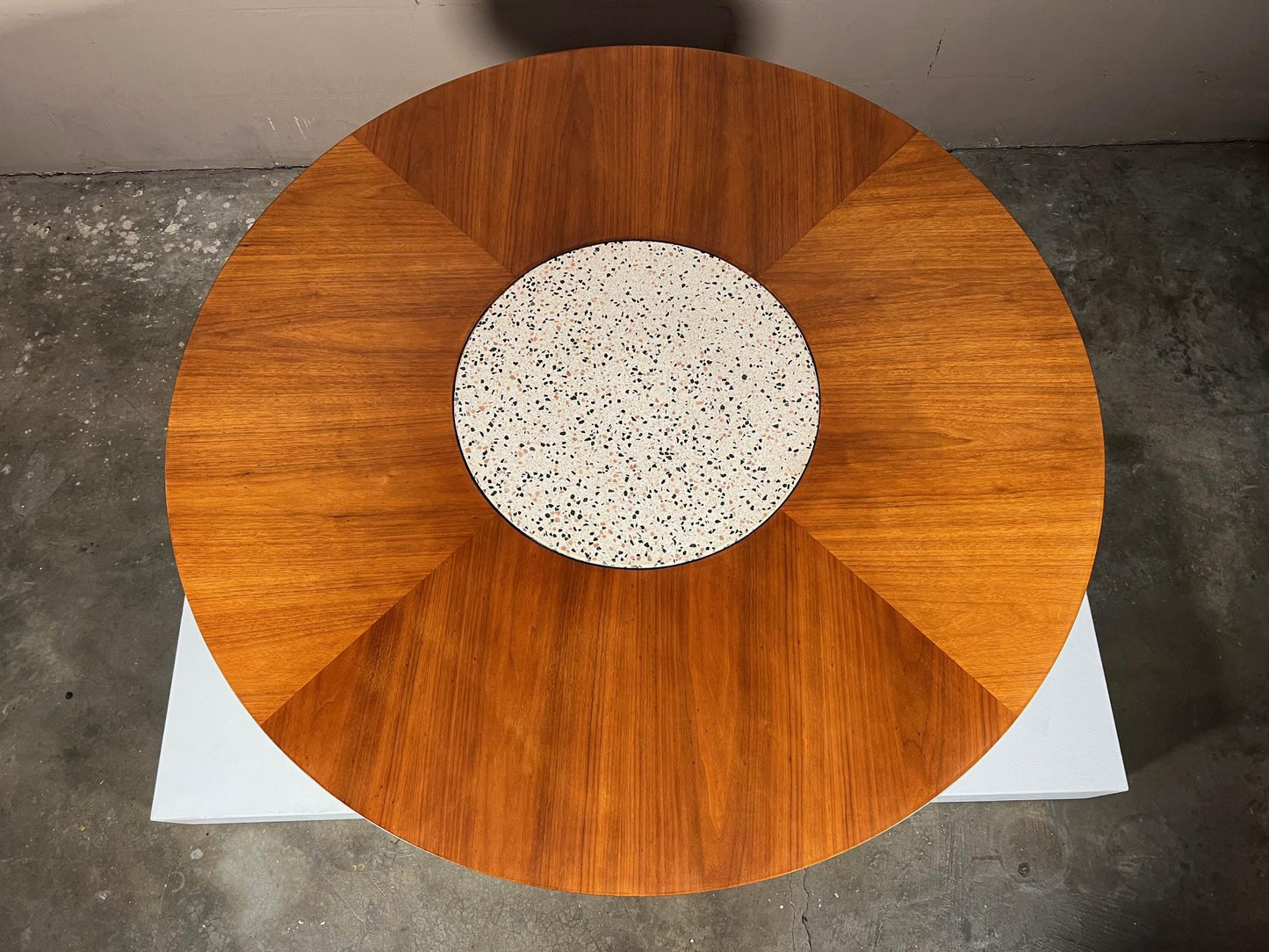 Frisman Vintage Harvey Probber Tall Coffee Table with Terrazzo Top