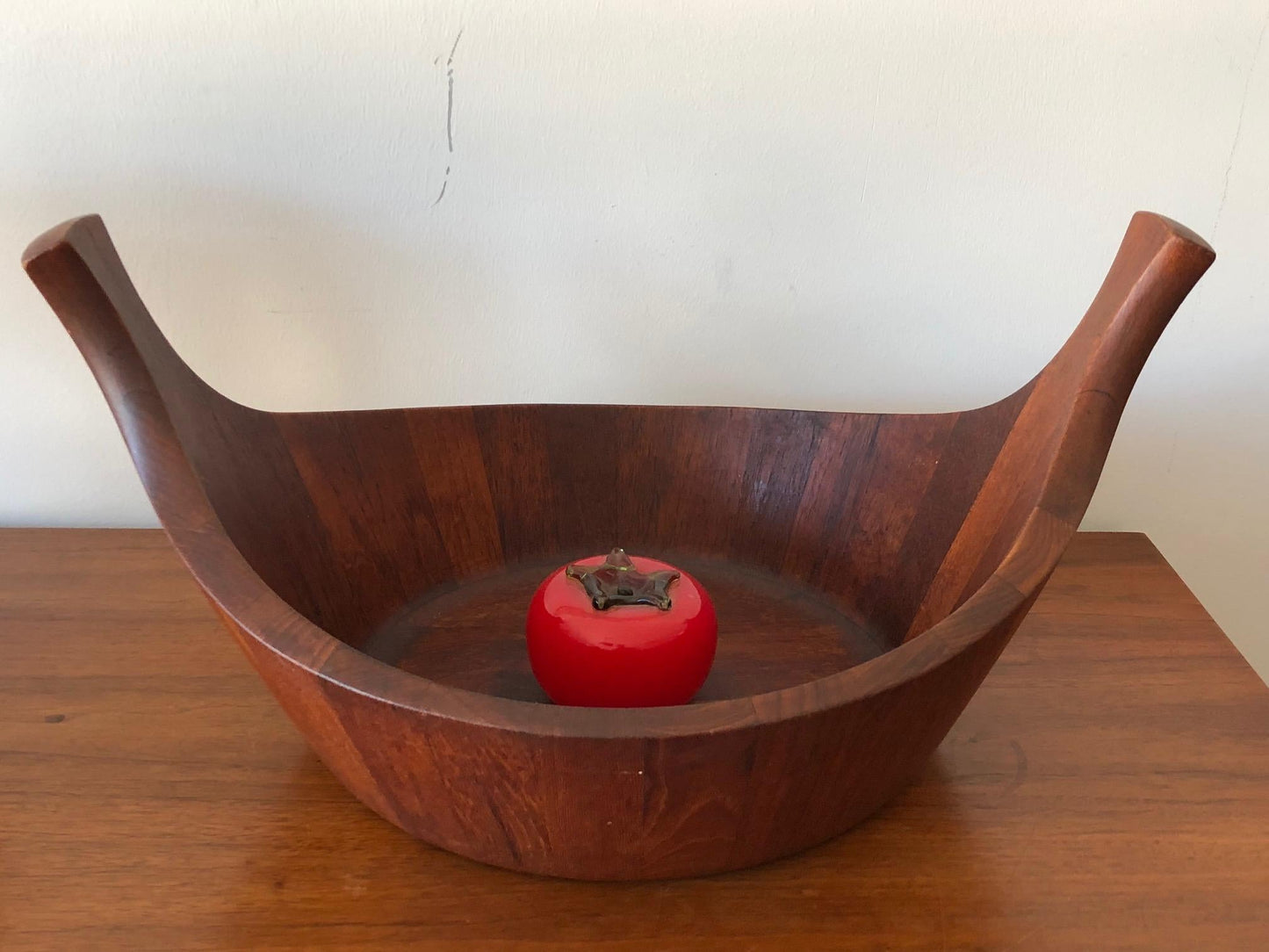 Frisman Vintage Early Staved Teak Bowl by Jens Quistgaard, Denmark
