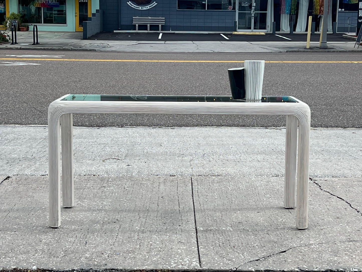 Frisman Vintage Pencil Reed Console Table By Sandtown Furnishings