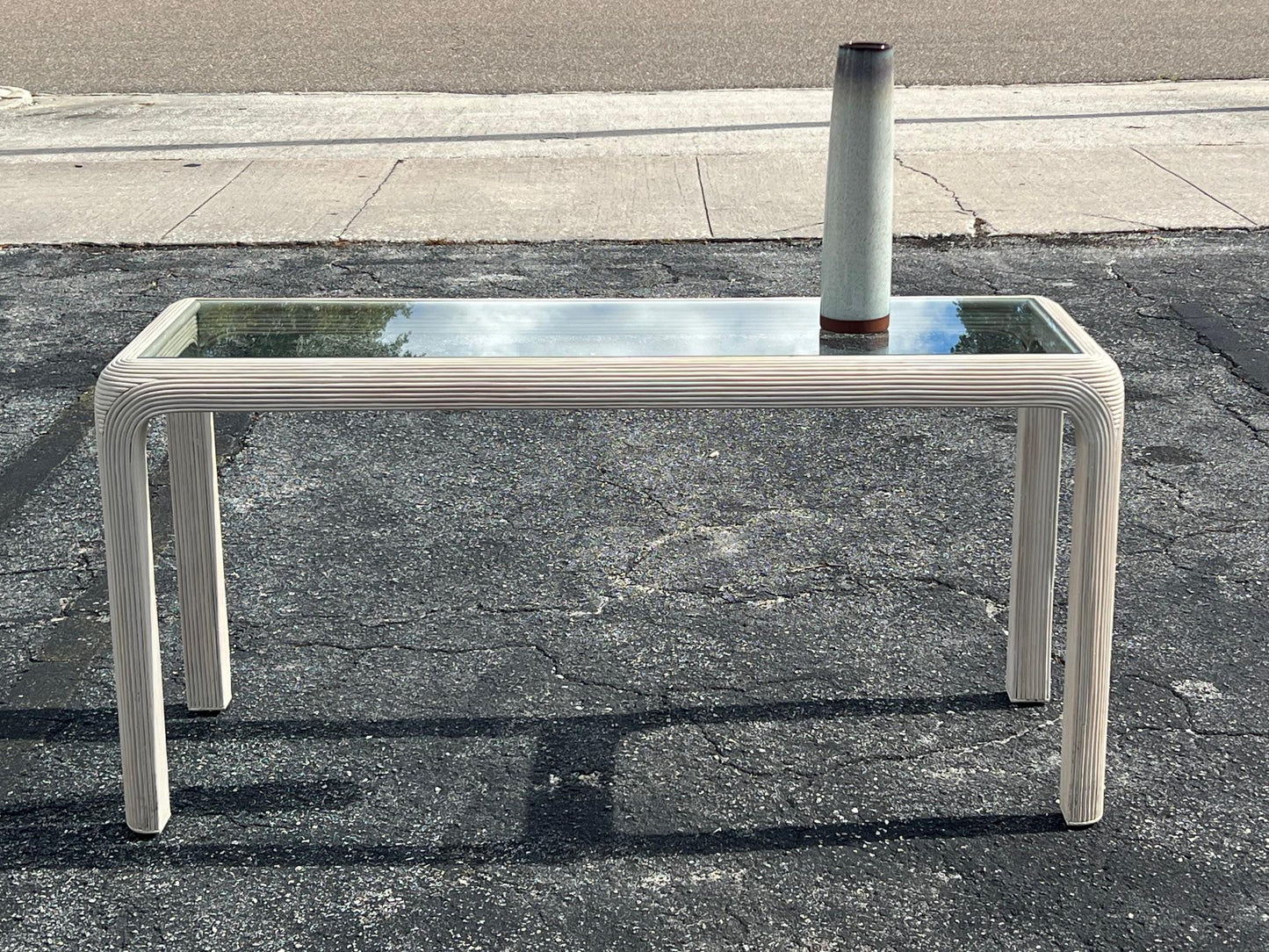 Frisman Vintage Pencil Reed Console Table By Sandtown Furnishings
