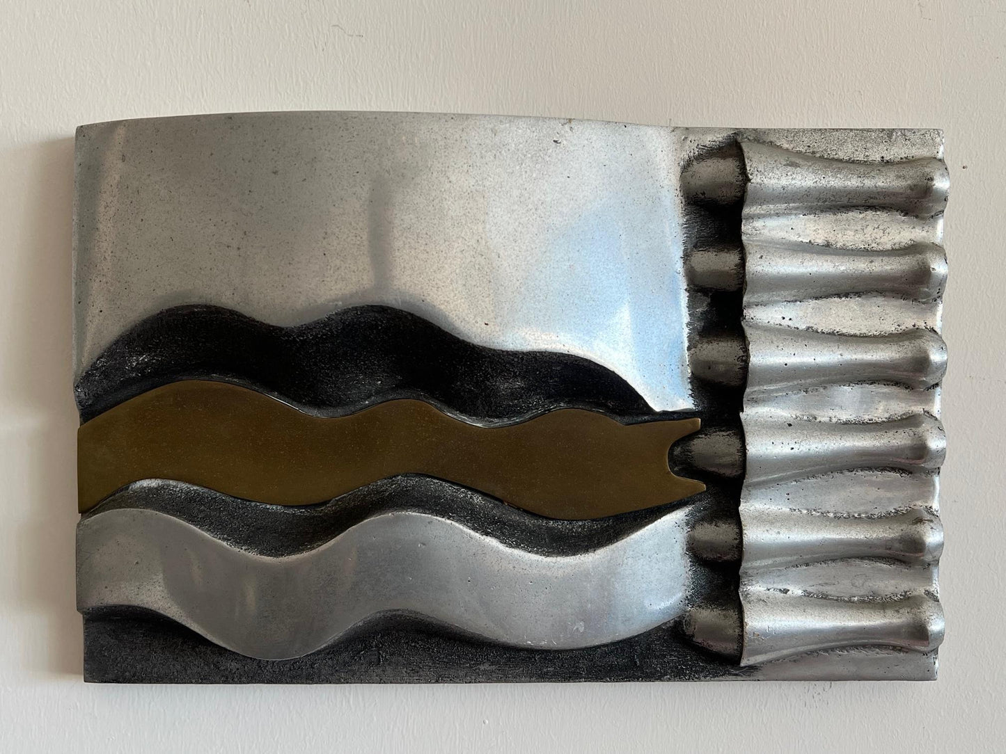Frisman Vintage Rodger Mack Sandcast Brutalist Sculpture