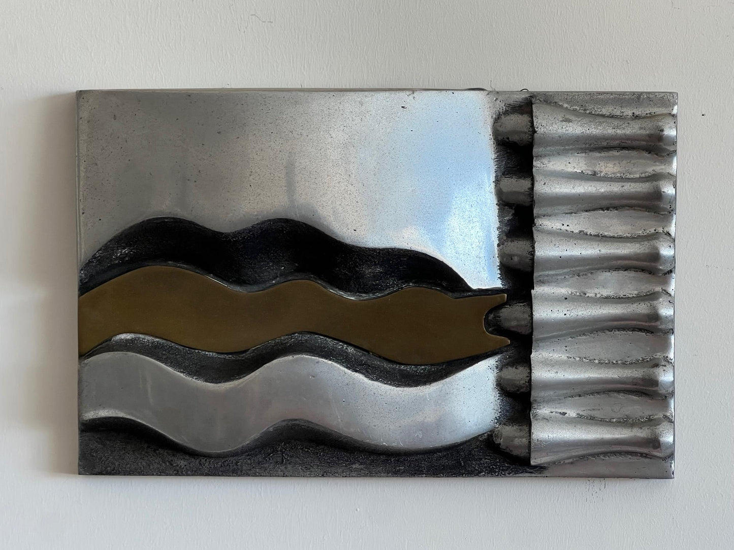 Frisman Vintage Rodger Mack Sandcast Brutalist Sculpture