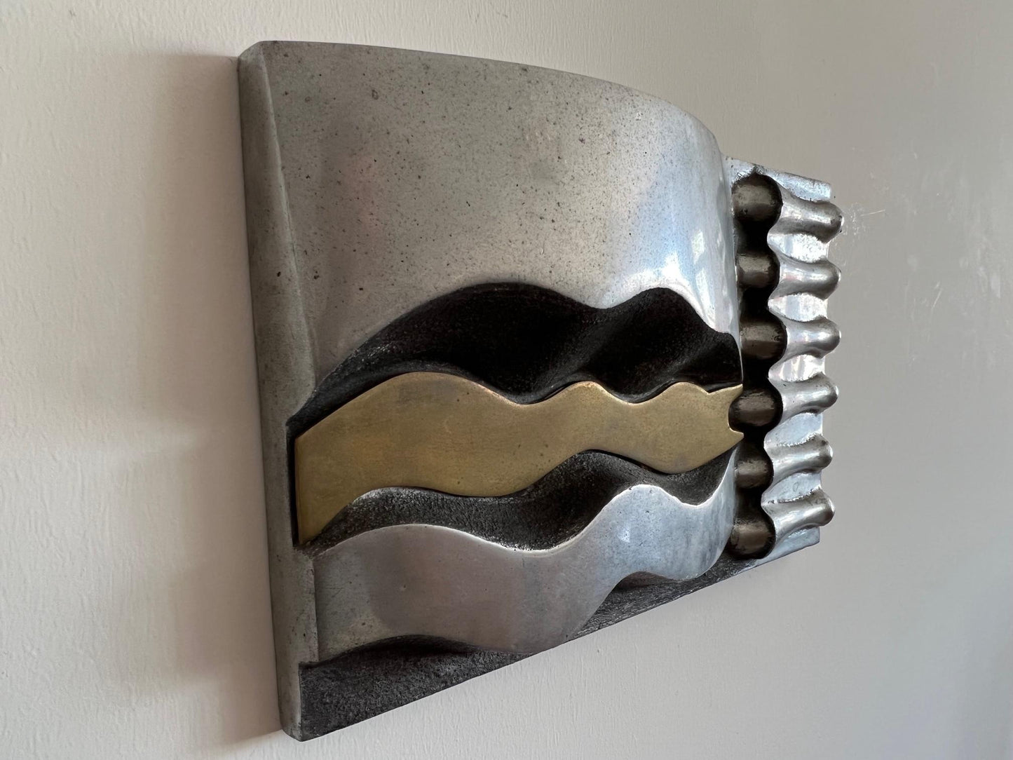 Frisman Vintage Rodger Mack Sandcast Brutalist Sculpture