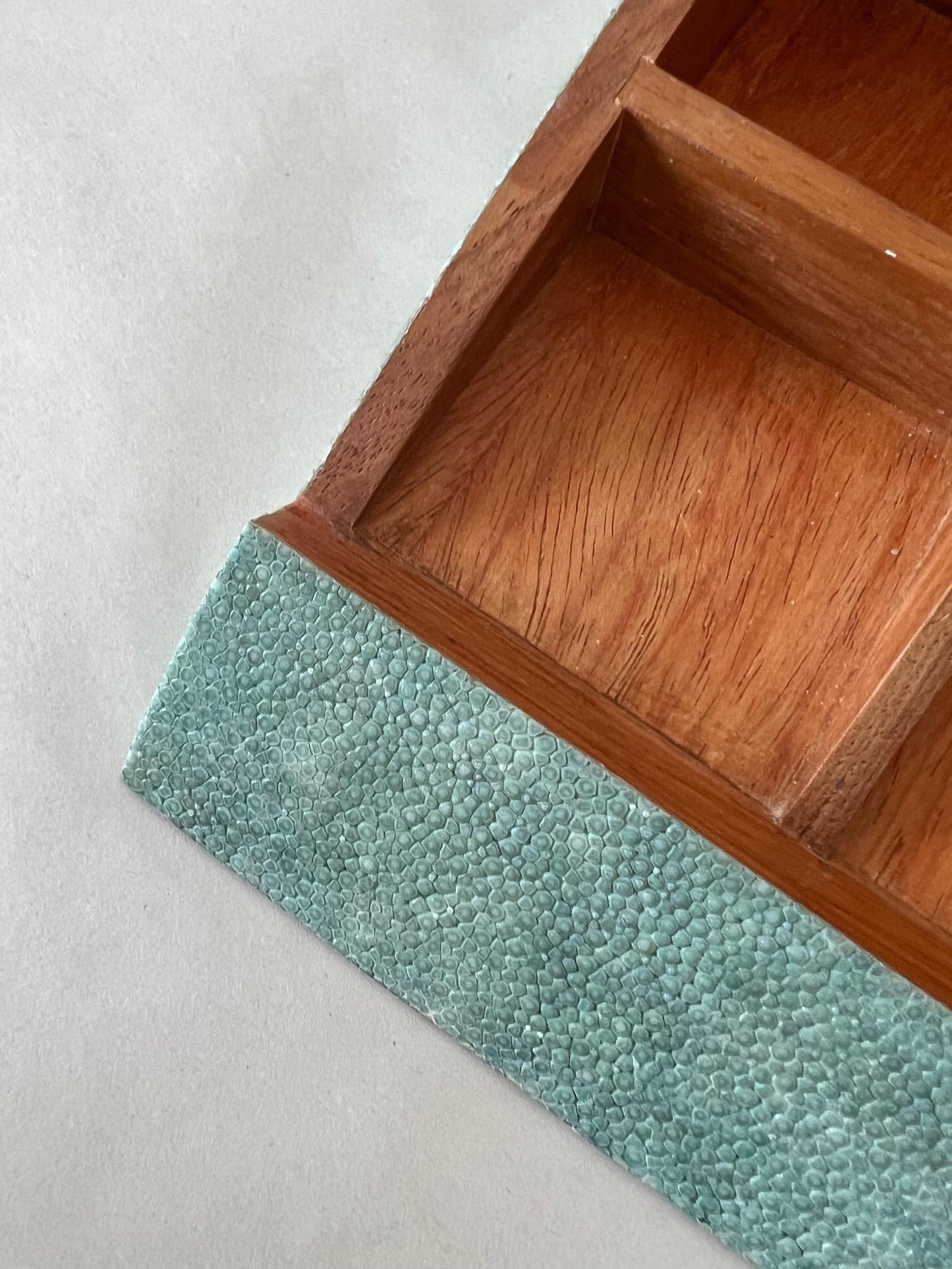 Frisman Vintage A Large Shagreen Jewelry Box By R&Y Augousti