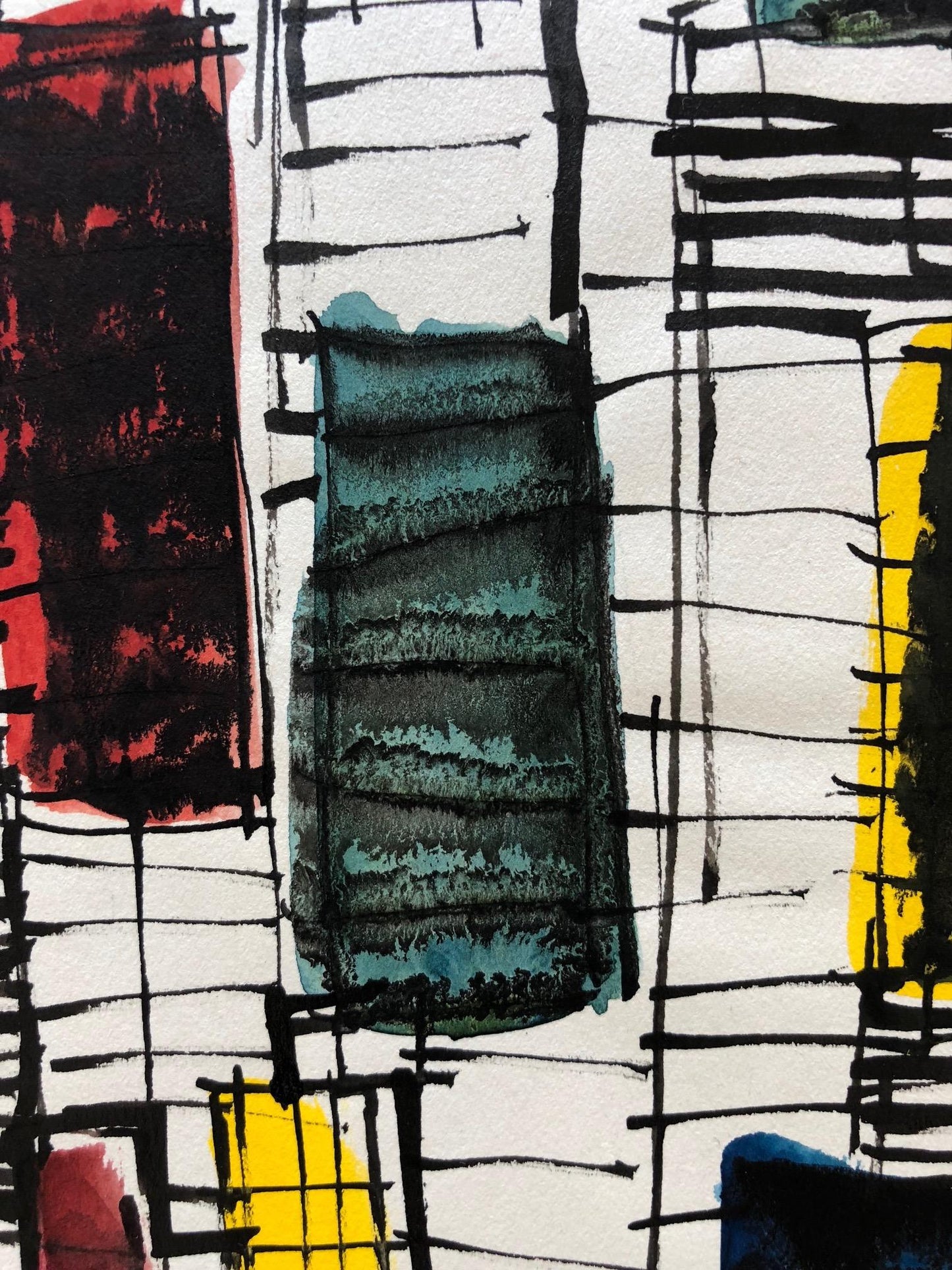 Frisman Vintage Robert Freiman Watercolor and Ink on Paper, 1957
