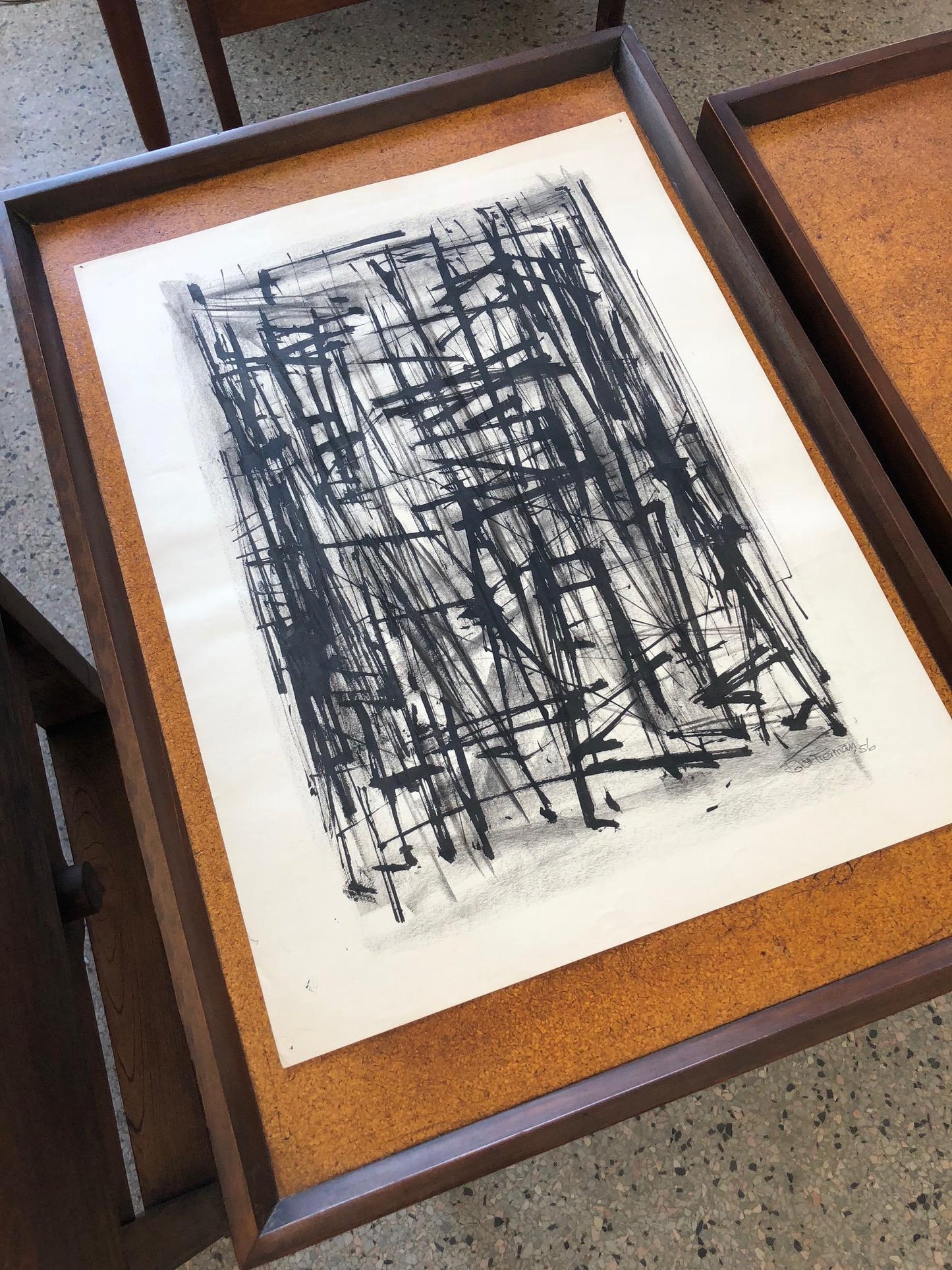 Frisman Vintage Robert Freiman Drawing, 1956
