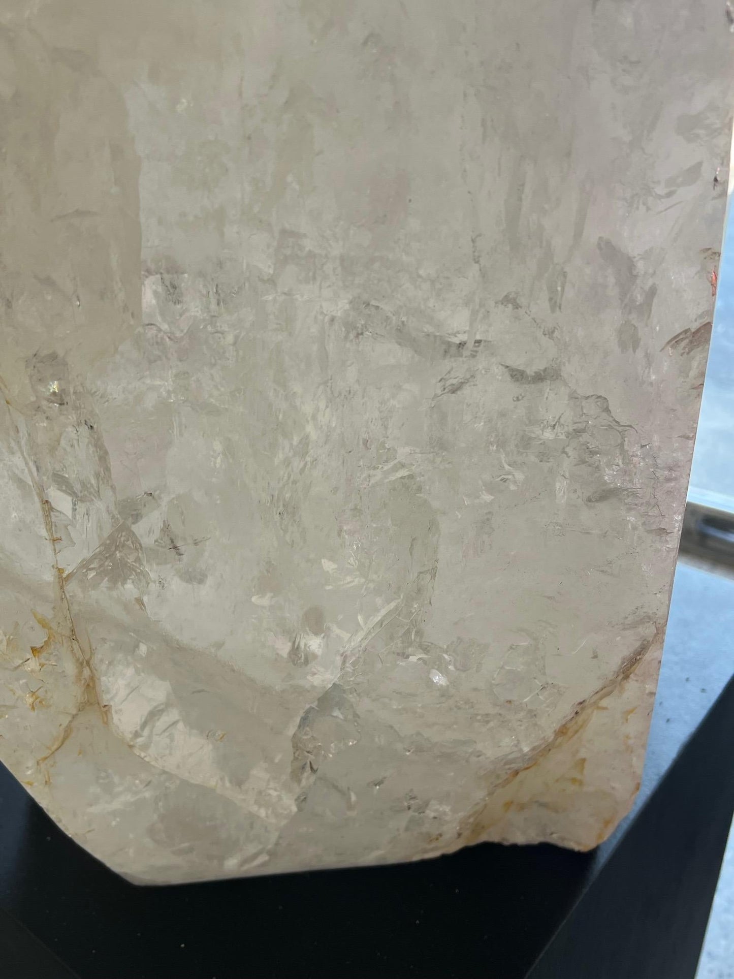 Frisman Vintage Massive Natural White Rock Crystal Obelisk Healing