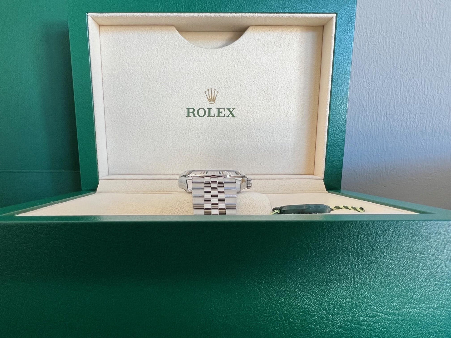Frisman Vintage 2022 New Rolex Datejust Steel Mint Green Dial Jubilee Bracelet Ref 126234 36mm