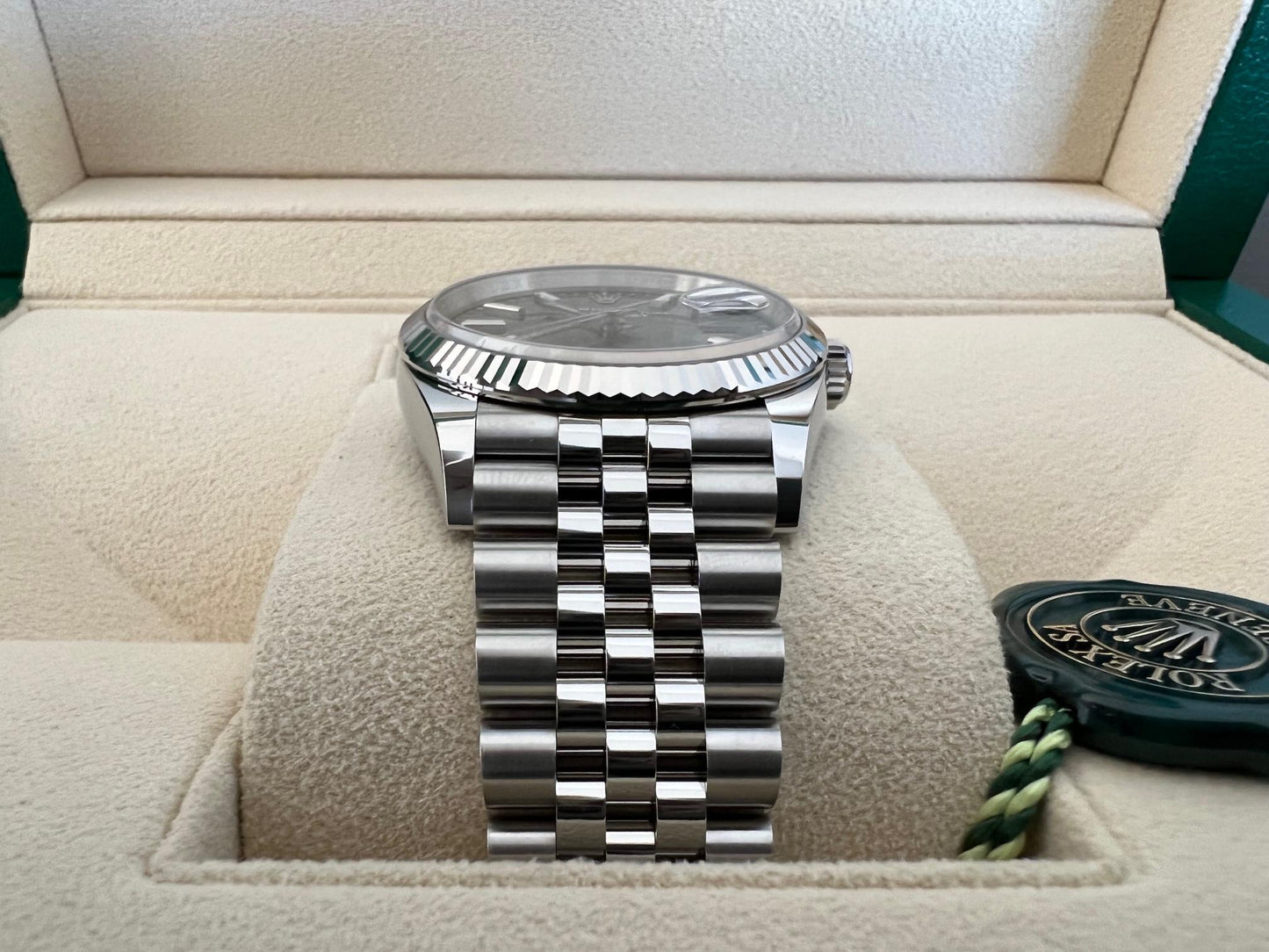 Frisman Vintage 2022 New Rolex Datejust Steel Mint Green Dial Jubilee Bracelet Ref 126234 36mm