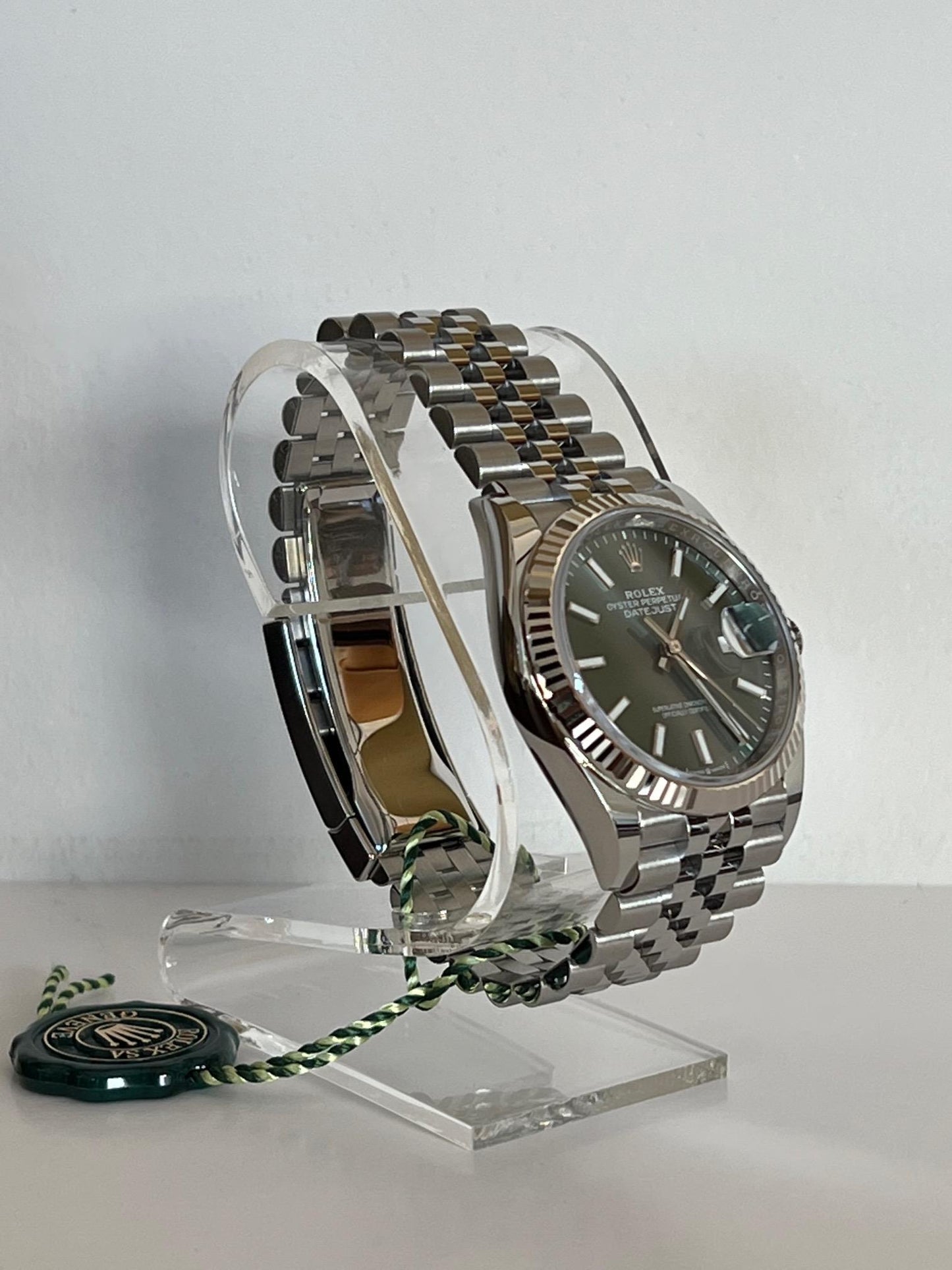 Frisman Vintage 2022 New Rolex Datejust Steel Mint Green Dial Jubilee Bracelet Ref 126234 36mm