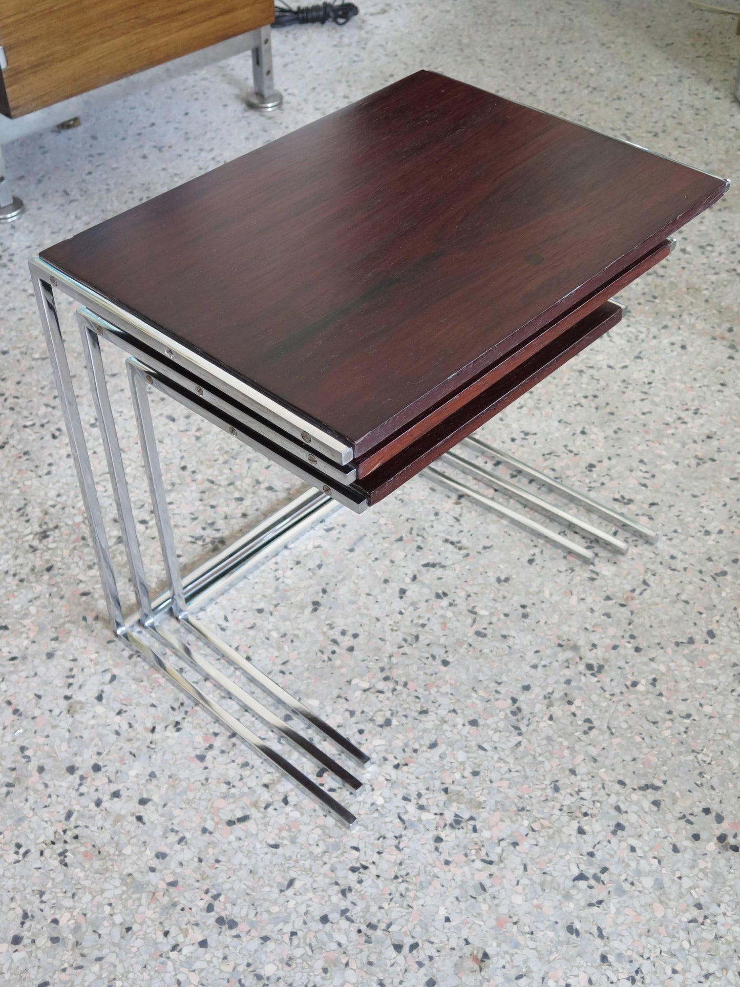 Frisman Vintage Set of Rosewood Nesting Tables