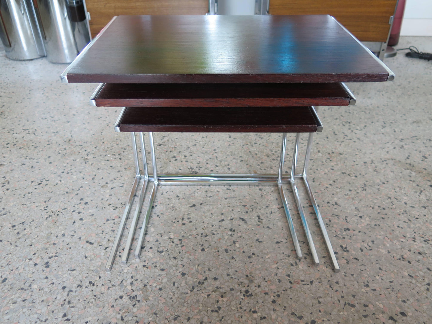 Frisman Vintage Set of Rosewood Nesting Tables