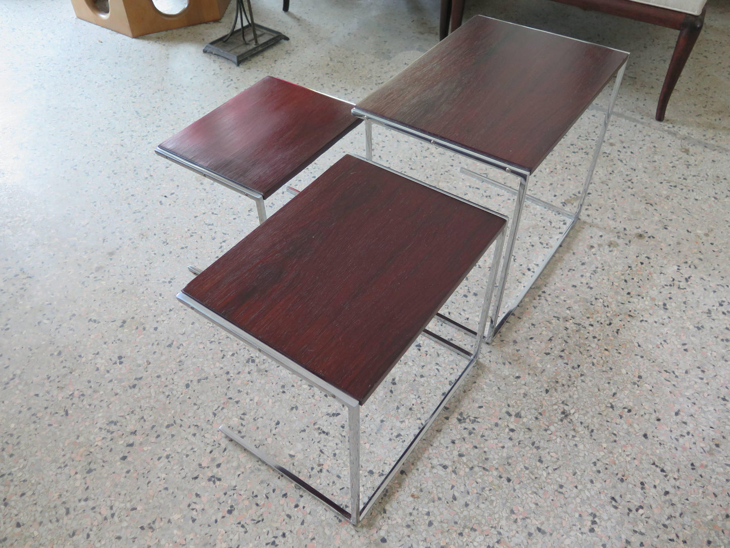 Frisman Vintage Set of Rosewood Nesting Tables