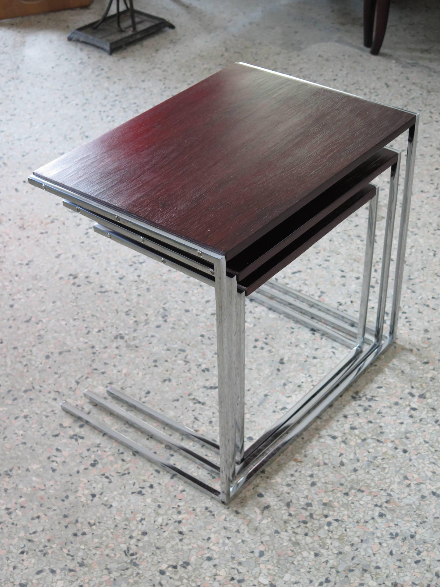 Frisman Vintage Set of Rosewood Nesting Tables