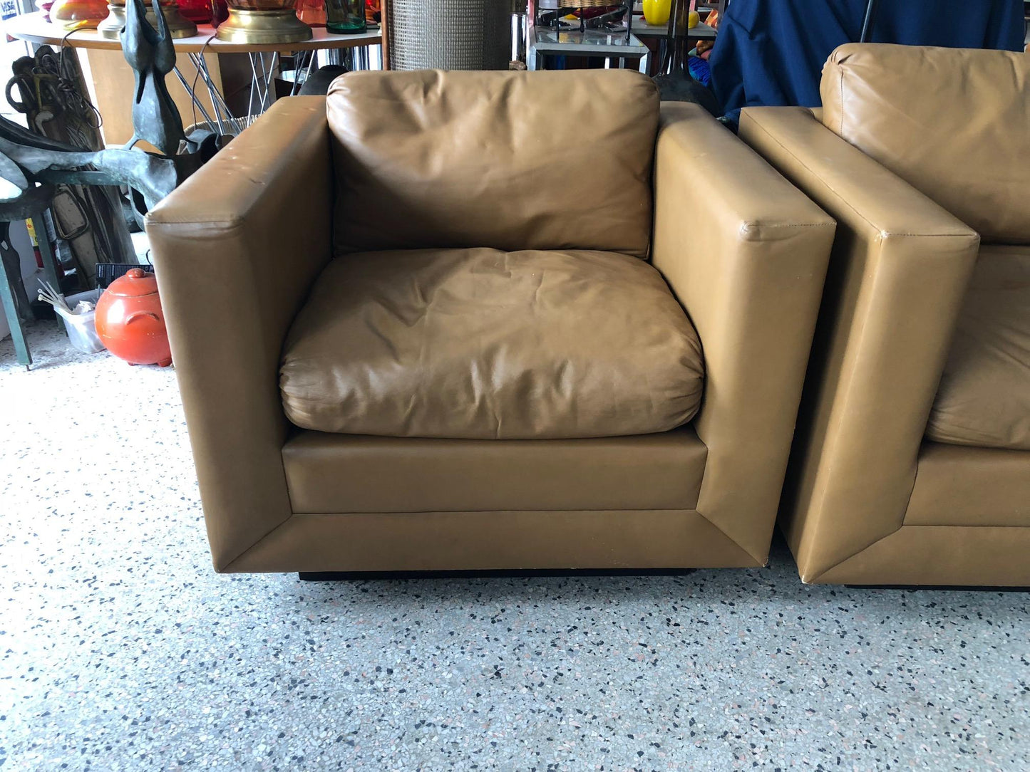 Frisman Vintage Pair of Stow Davis Cube Chairs