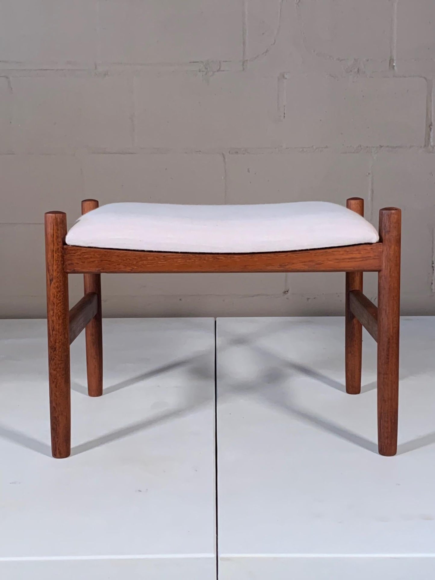 Frisman Vintage Pair of Danish Modern Ottomans by Spottrup