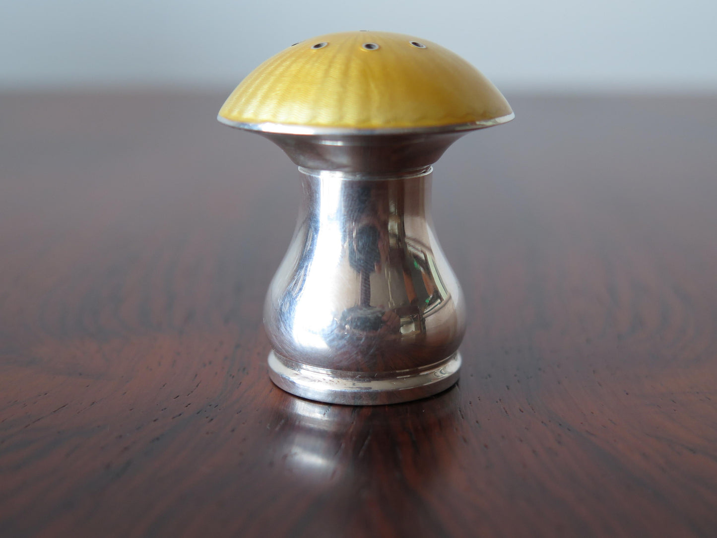 Frisman Vintage Vintage ELA Sterling Silver and Guilloche Enamel Salt Shaker Denmark