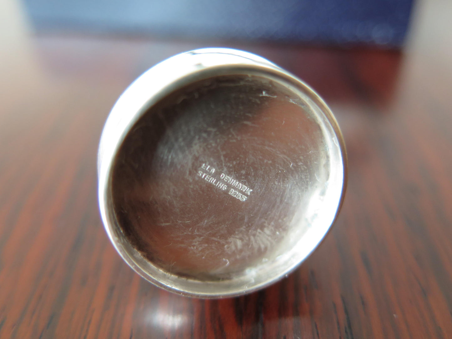 Frisman Vintage Vintage ELA Sterling Silver and Guilloche Enamel Salt Shaker Denmark