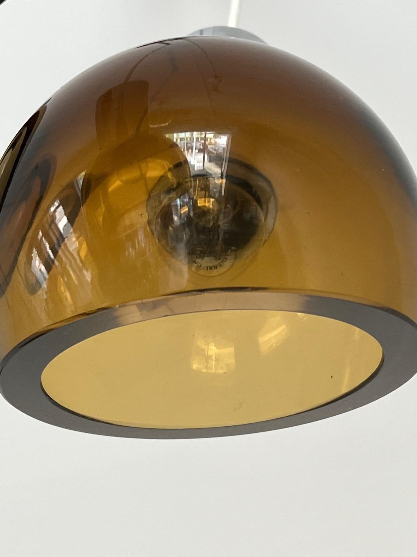 Frisman Vintage Seguso Chandelier Amber Colored Glass