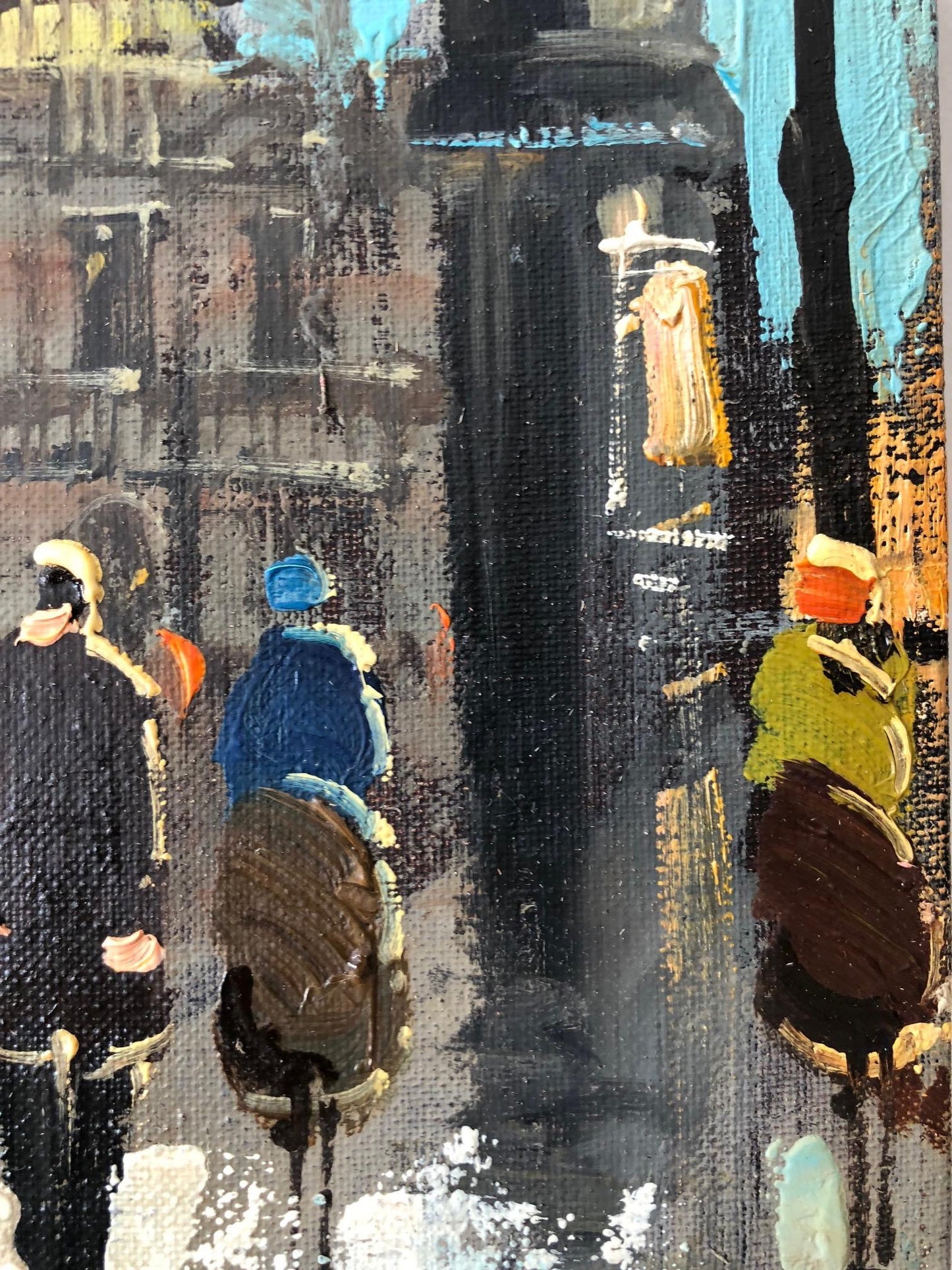 Frisman Vintage Charming French Oil Painting "Paris Opera House" by Soiret