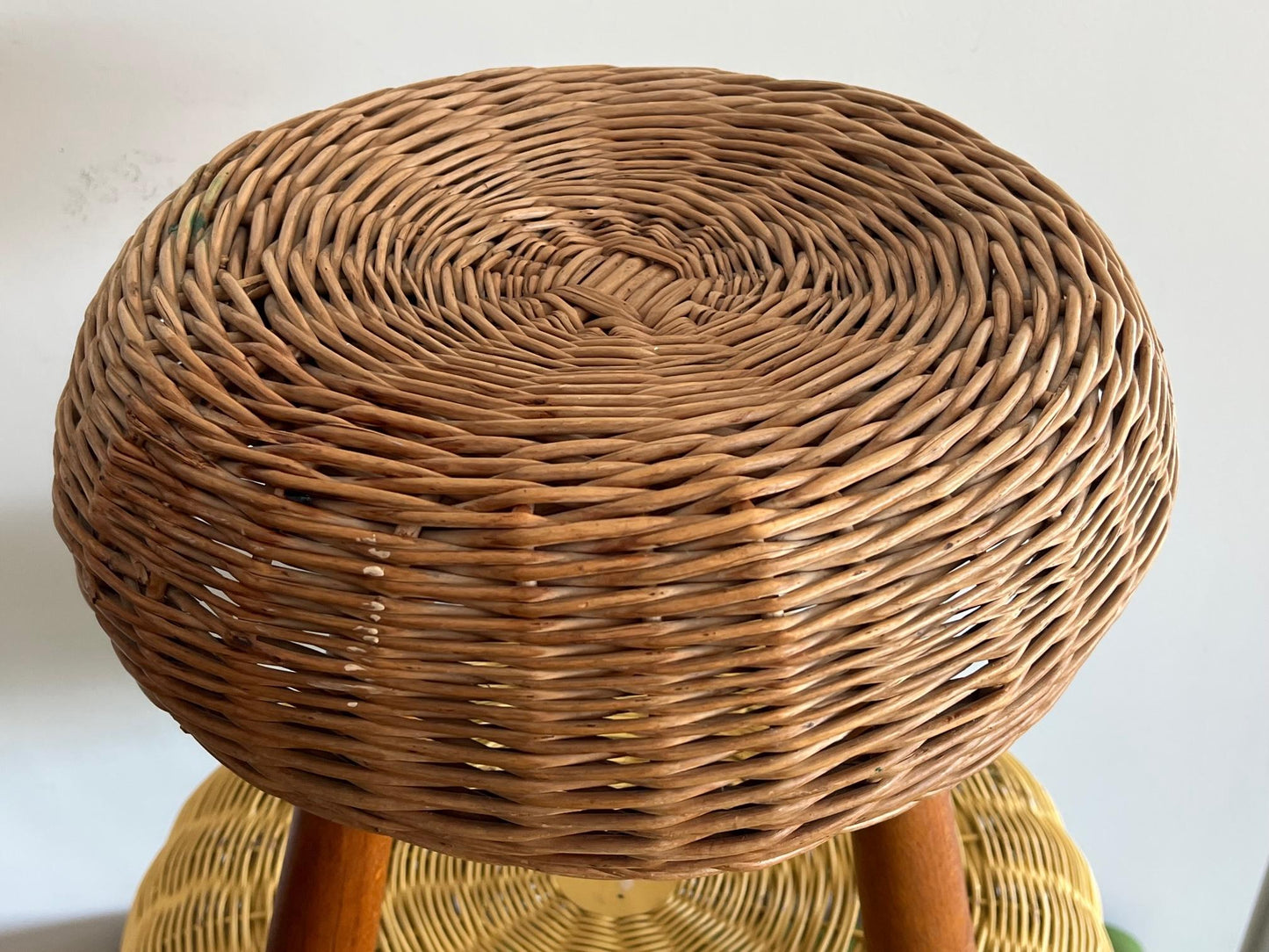 Frisman Vintage Two Vintage Wicker Stools