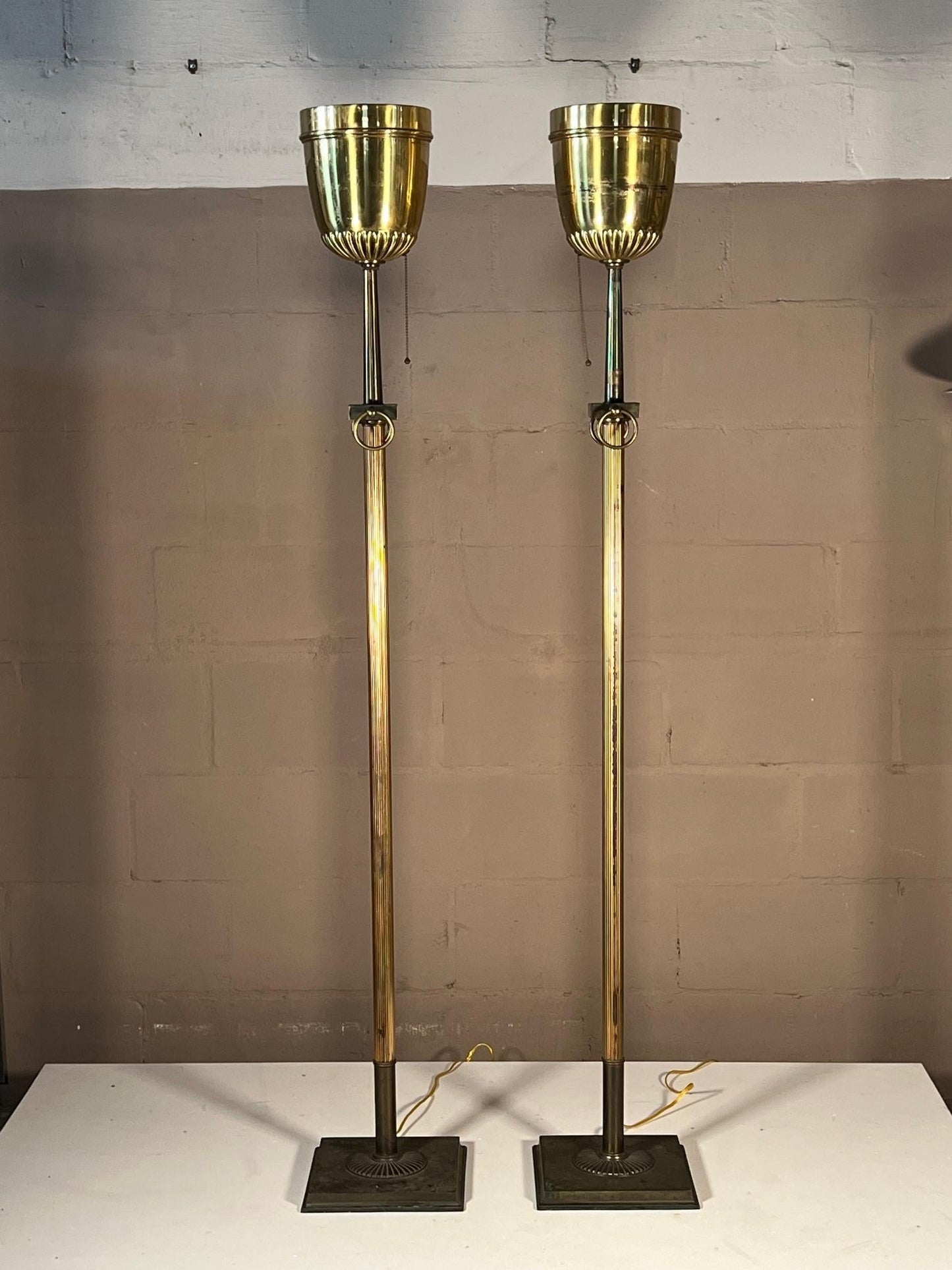 Frisman Vintage A Pair of Brass Torcheres Ca' 1950's