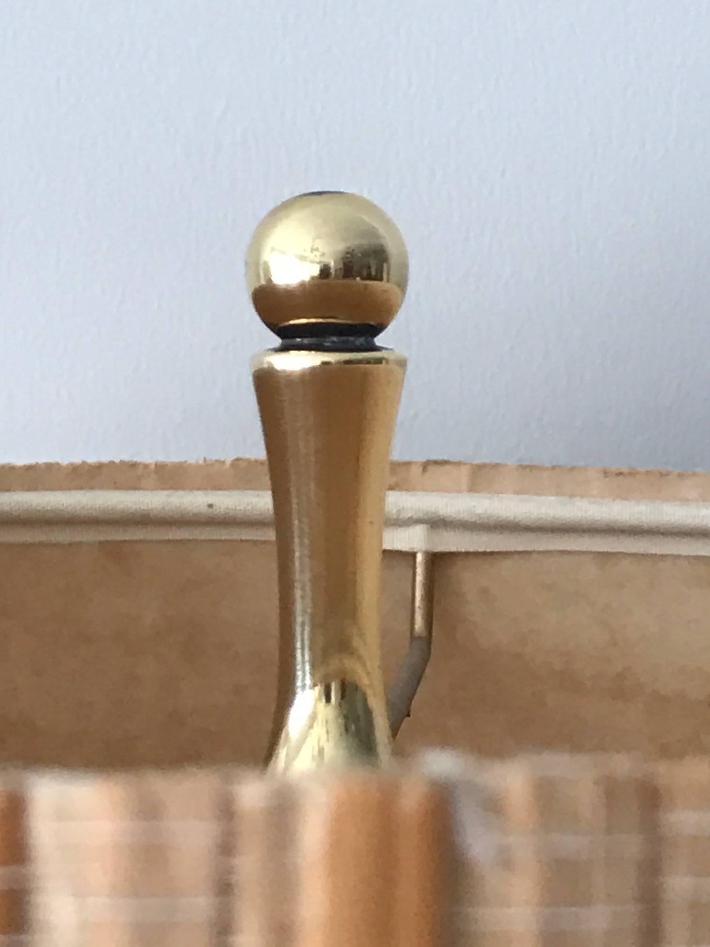 Frisman Vintage Unusual Polished Brass Lamp by Tower Craftsman