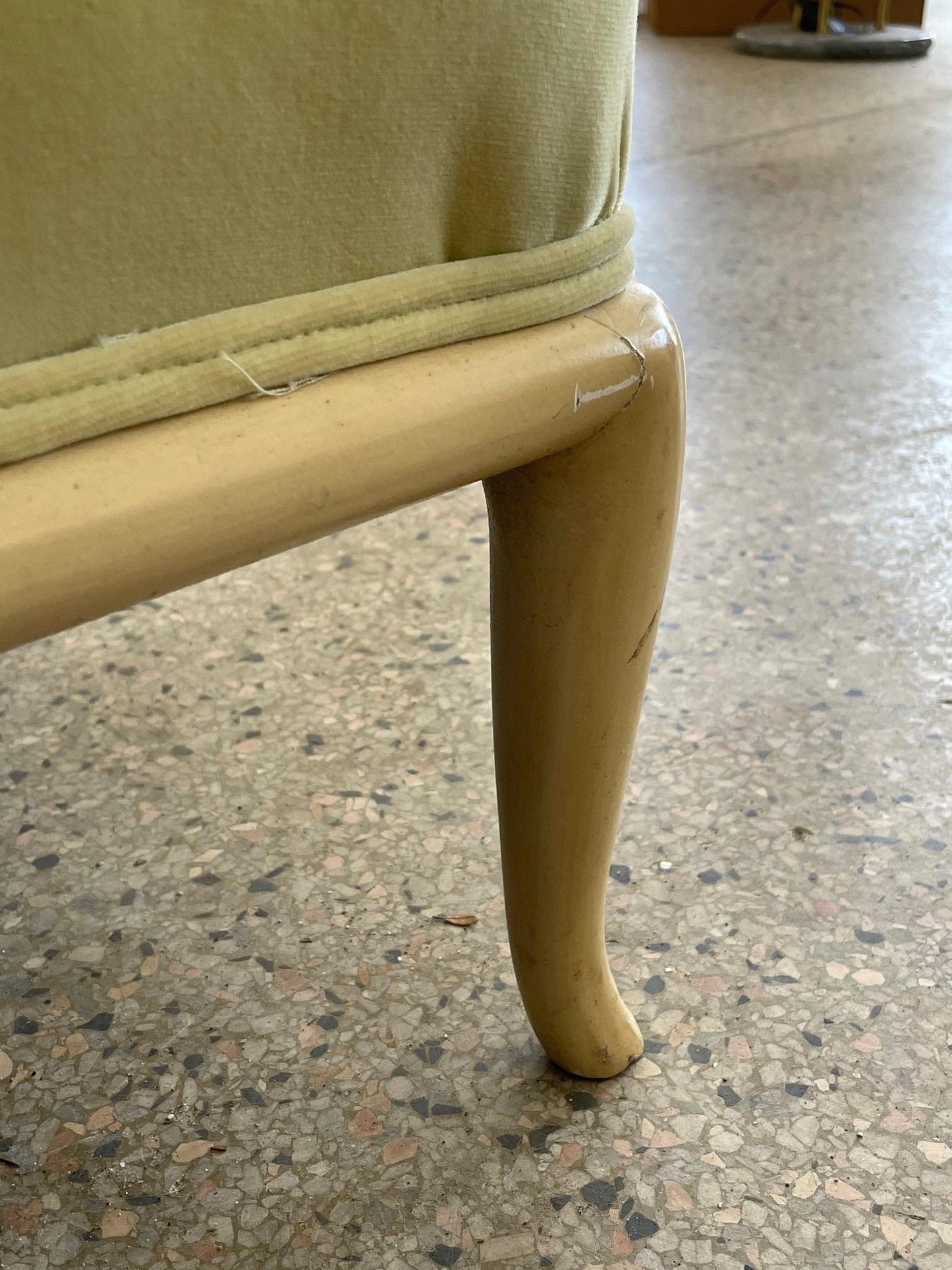 Frisman Vintage Elegant T.H. Robsjohn-Gibbings Slipper Chair with an Ottoman