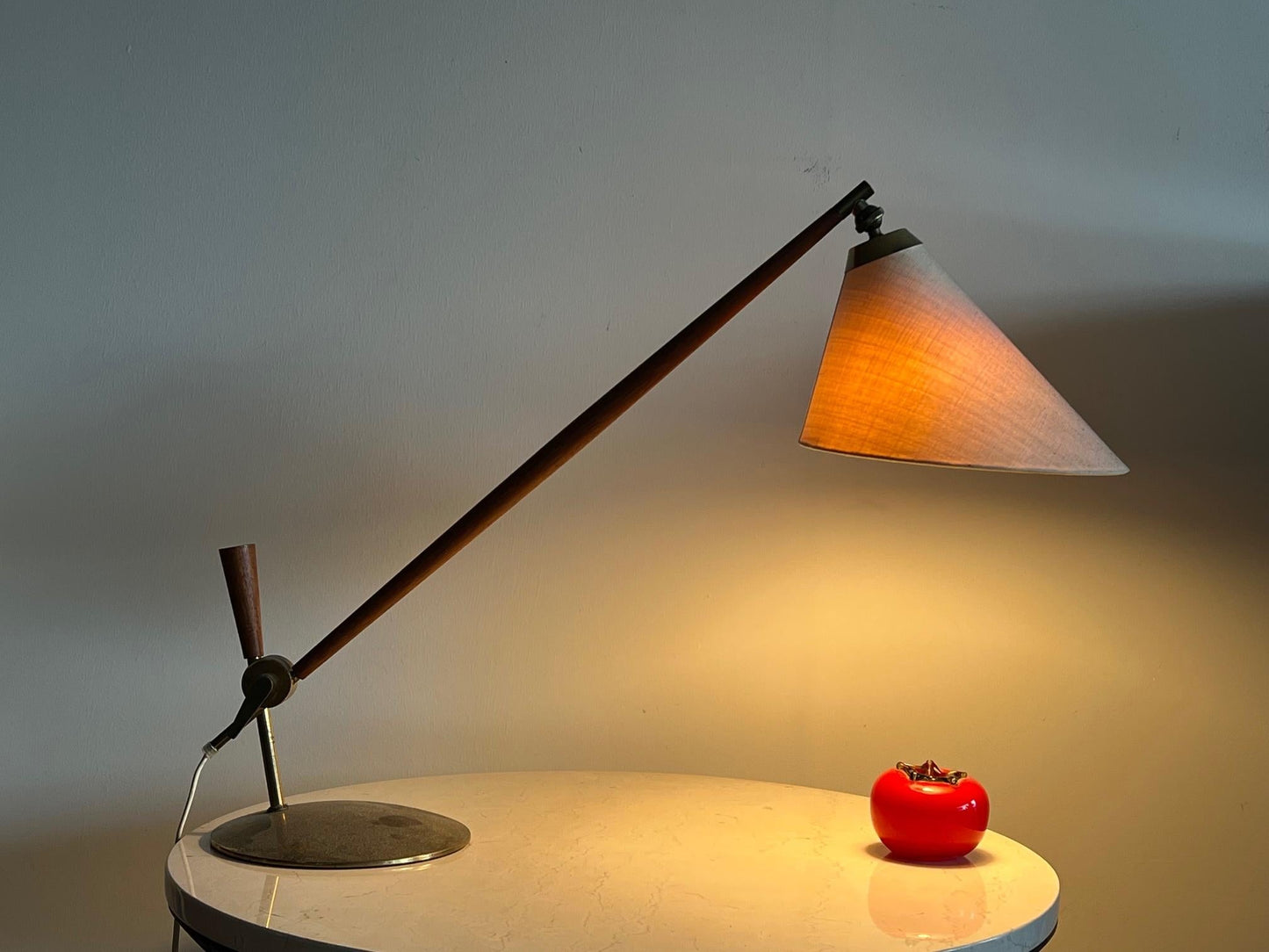 Frisman Vintage Thomas Valentiner For Poul Dinesen Danish Table Lamp 1950's