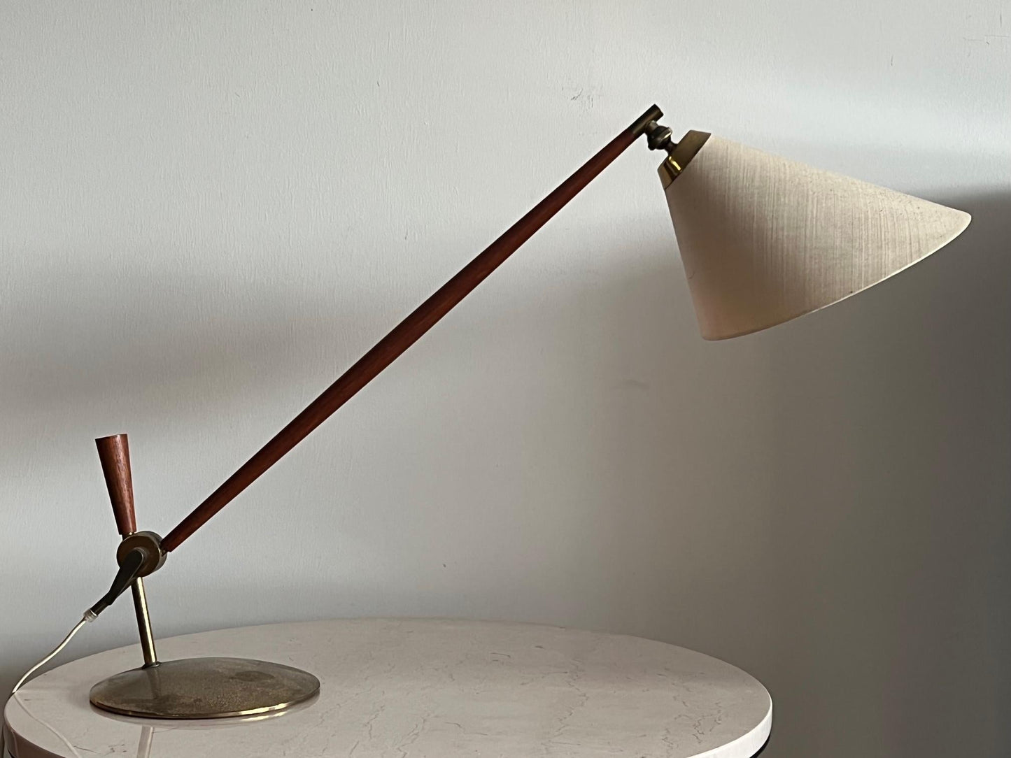 Frisman Vintage Thomas Valentiner For Poul Dinesen Danish Table Lamp 1950's