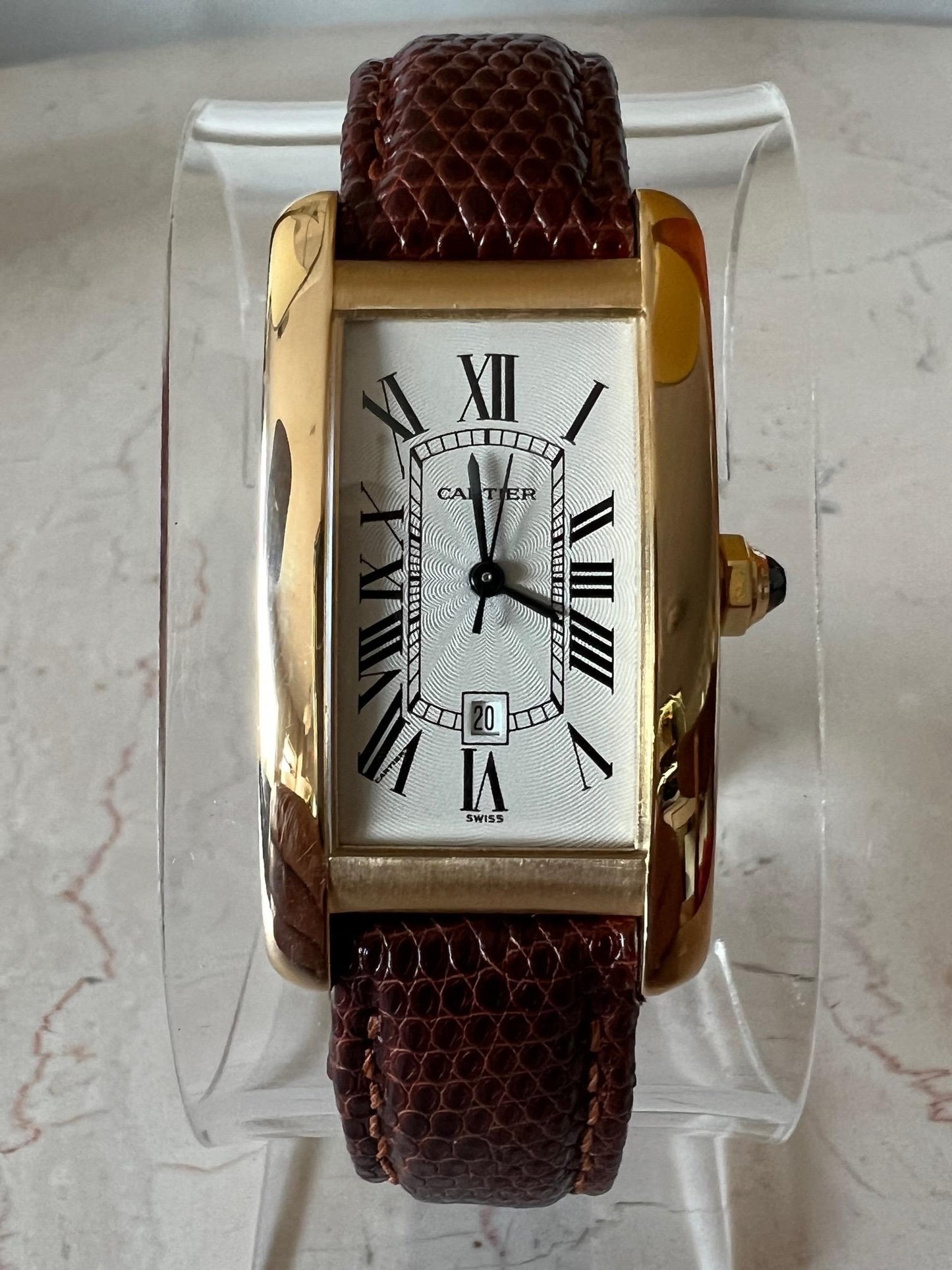 Frisman Vintage Cartier Tank Americaine Yellow Gold Automatic 1725