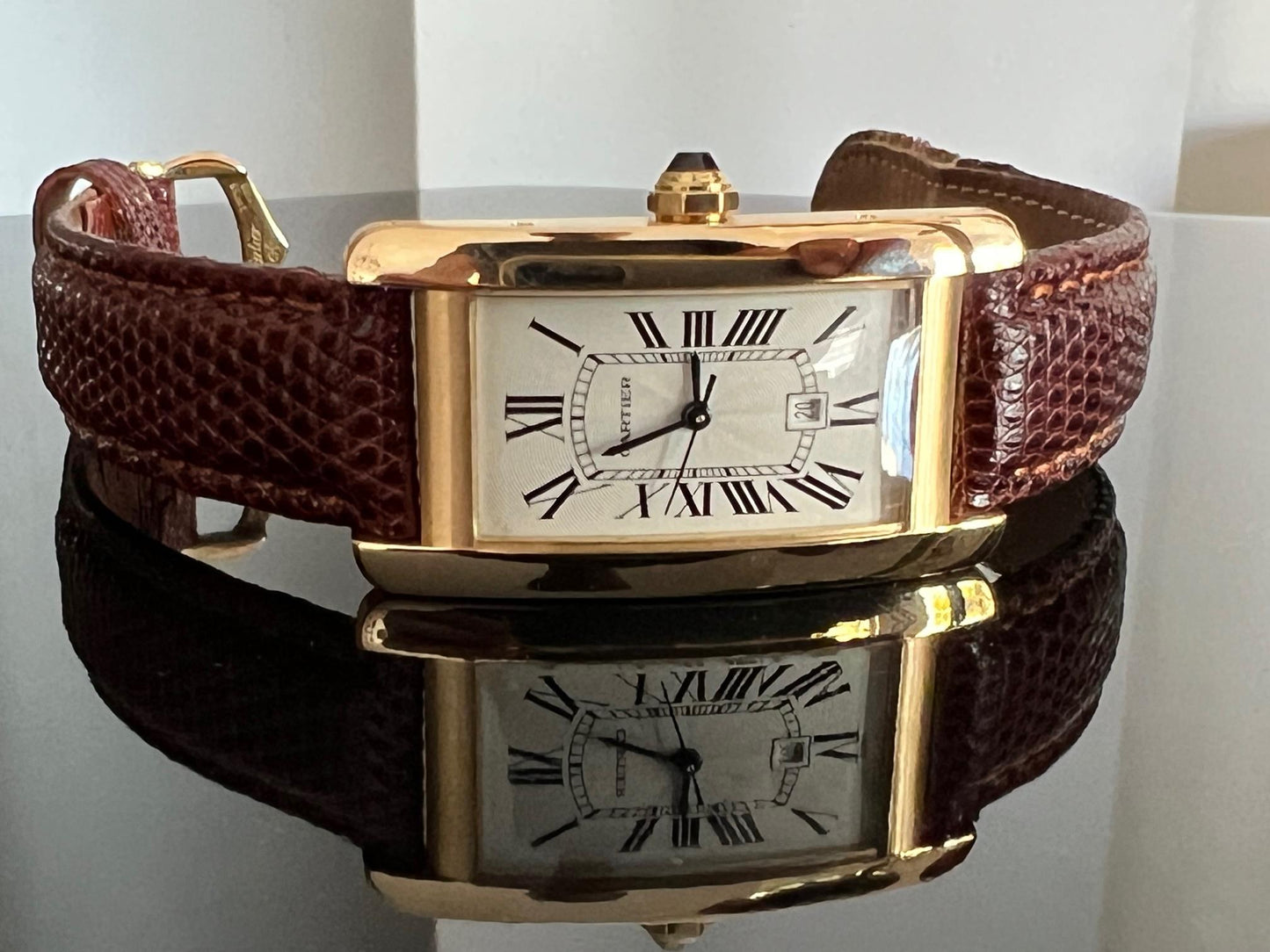 Frisman Vintage Cartier Tank Americaine Yellow Gold Automatic 1725