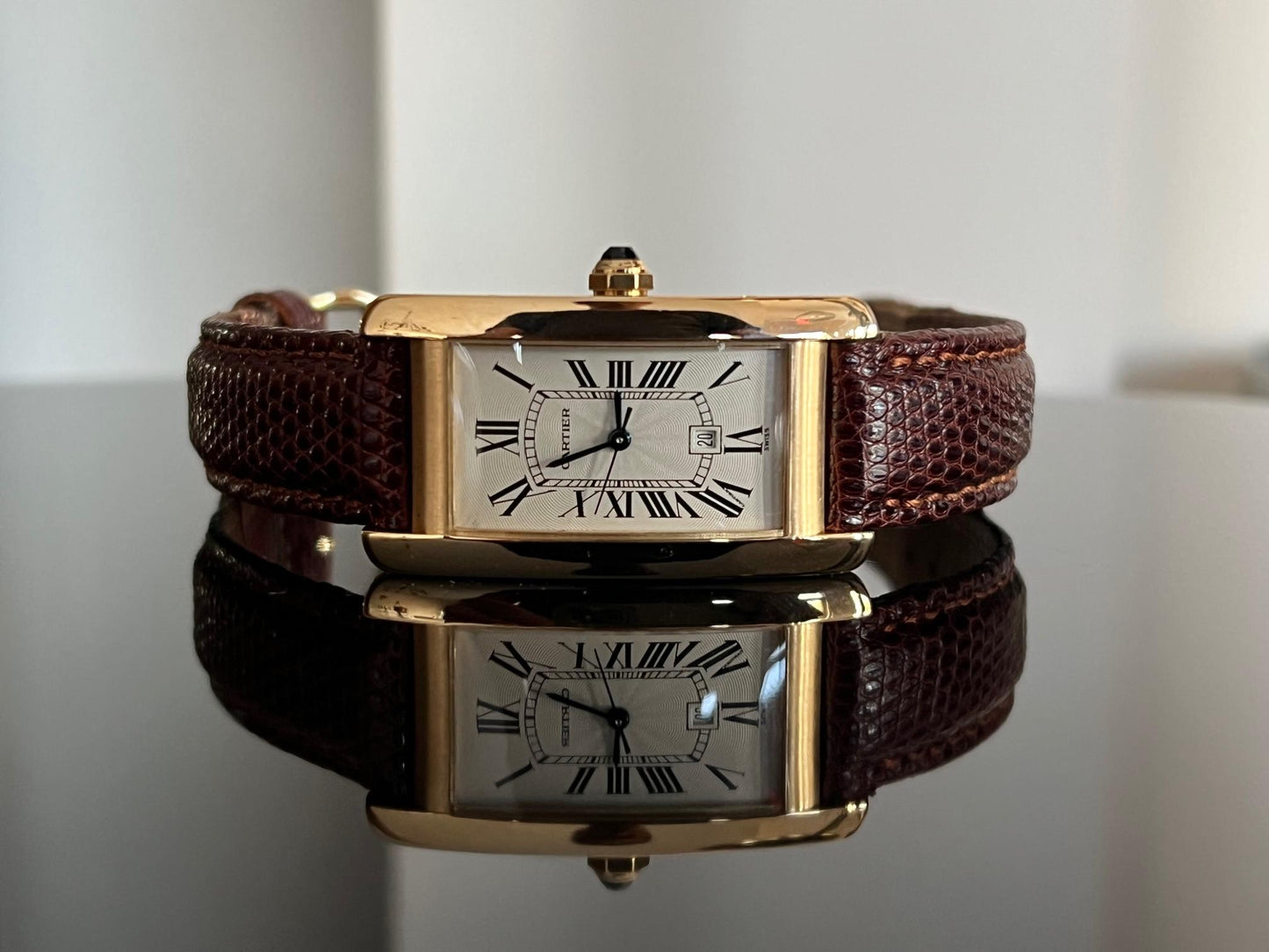 Frisman Vintage Cartier Tank Americaine Yellow Gold Automatic 1725