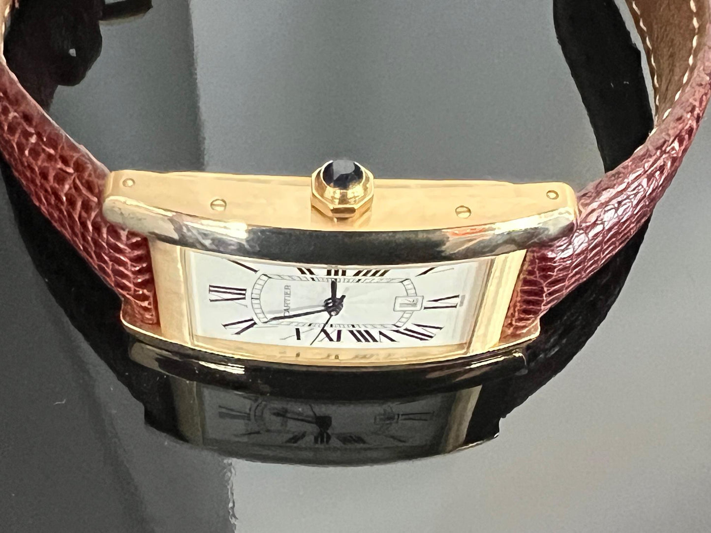Frisman Vintage Cartier Tank Americaine Yellow Gold Automatic 1725