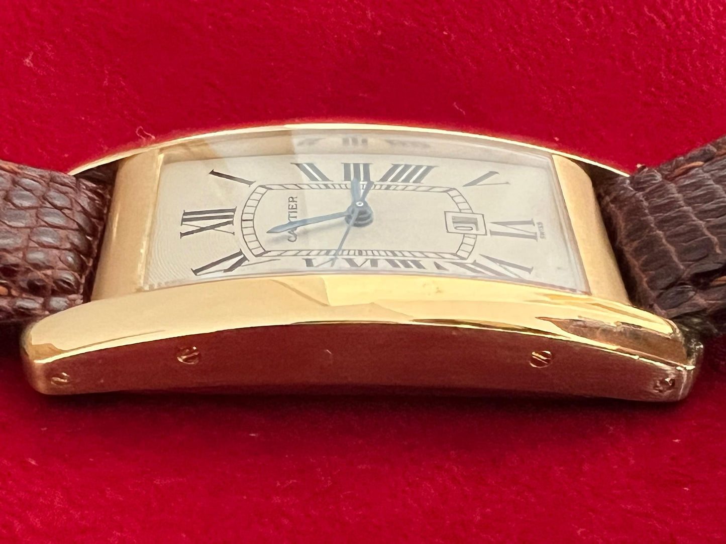 Frisman Vintage Cartier Tank Americaine Yellow Gold Automatic 1725