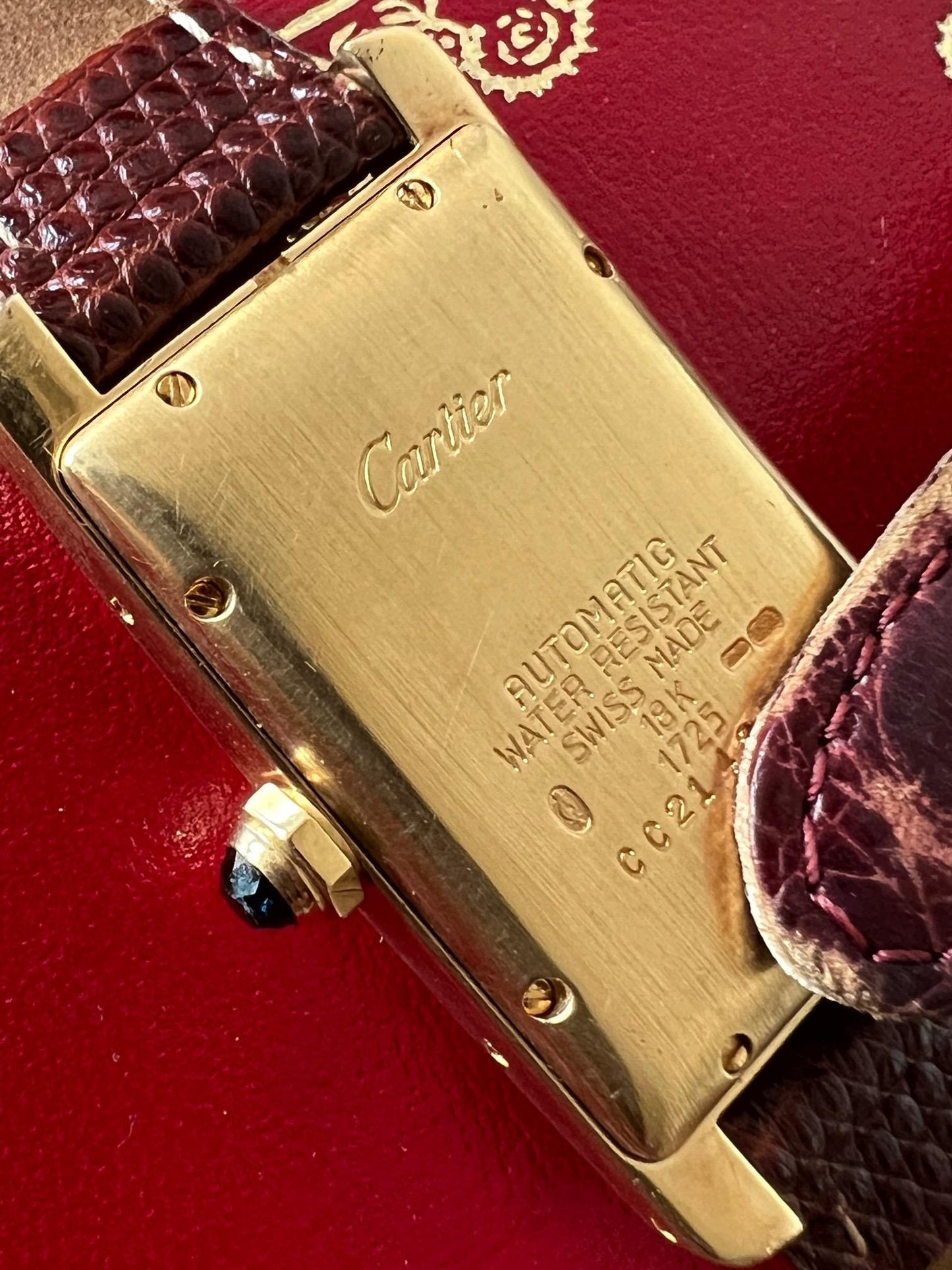 Frisman Vintage Cartier Tank Americaine Yellow Gold Automatic 1725