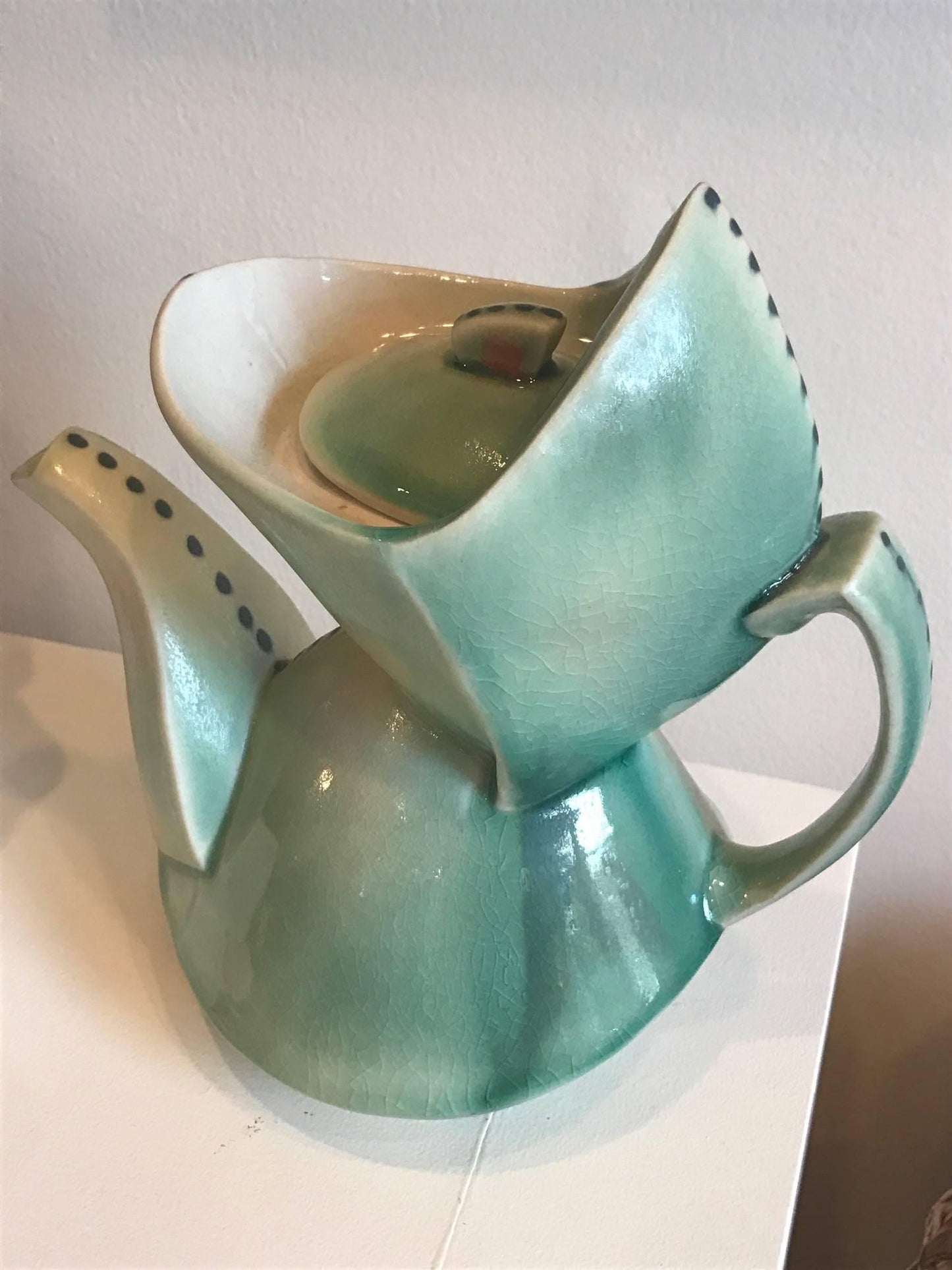 Frisman Vintage Cubist Style Contemporary Teapot by Deborah Schwartzkopf