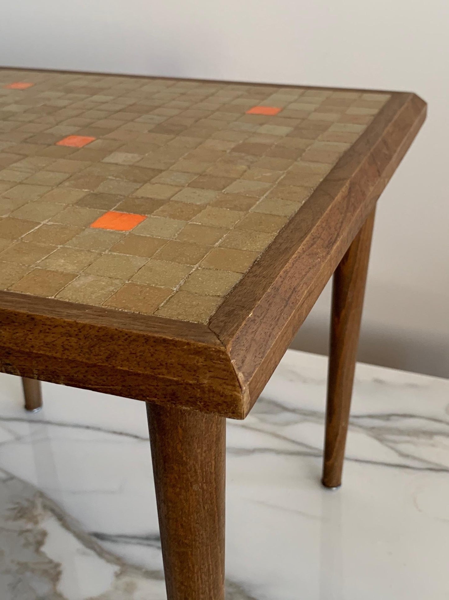 Frisman Vintage Pair of Murano Tile Side Tables