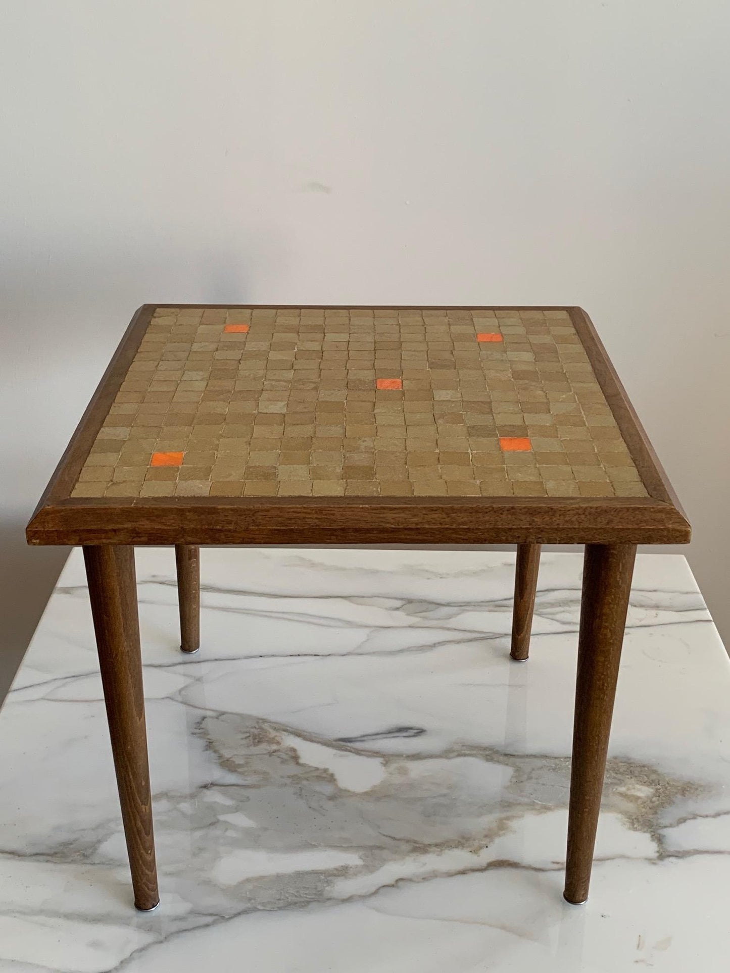 Frisman Vintage Pair of Murano Tile Side Tables