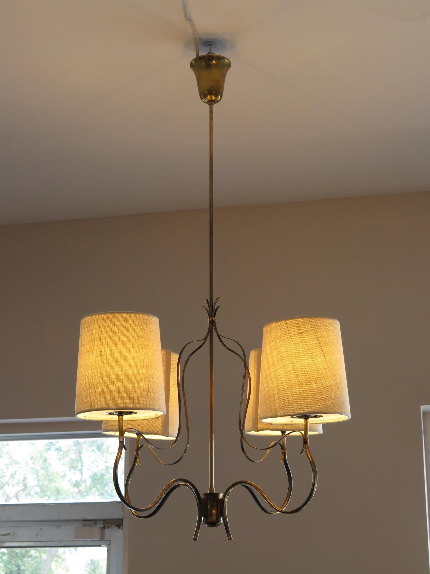 Frisman Vintage Elegant Paavo Tynell Four Arm Chandelier 9001/4 Taito