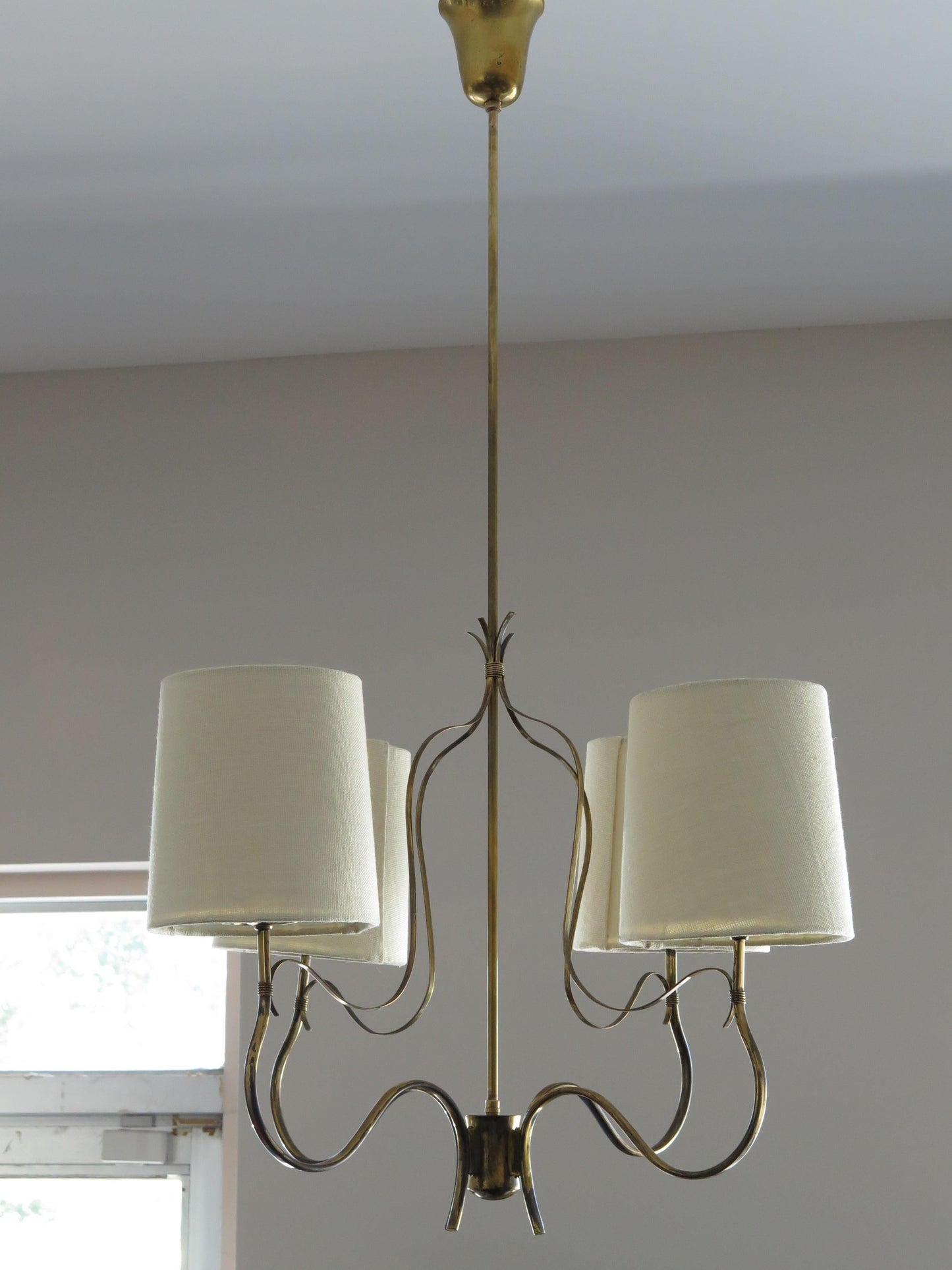 Frisman Vintage Elegant Paavo Tynell Four Arm Chandelier 9001/4 Taito