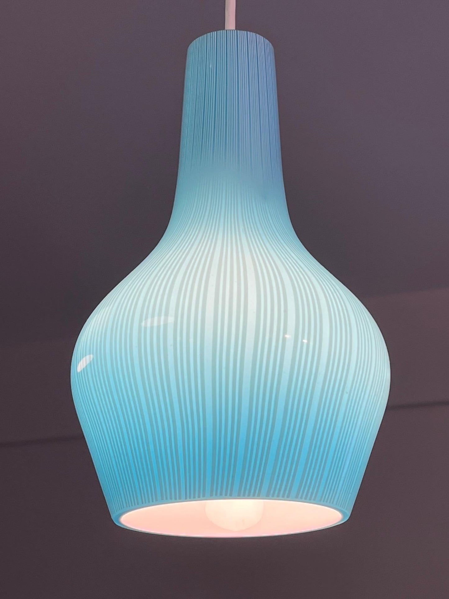Frisman Vintage Venini Blue Glass Chandelier