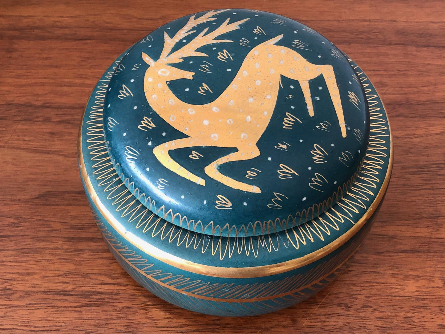 Frisman Vintage Waylande Gregory Ceramic Jar with Sgraffito Decoration