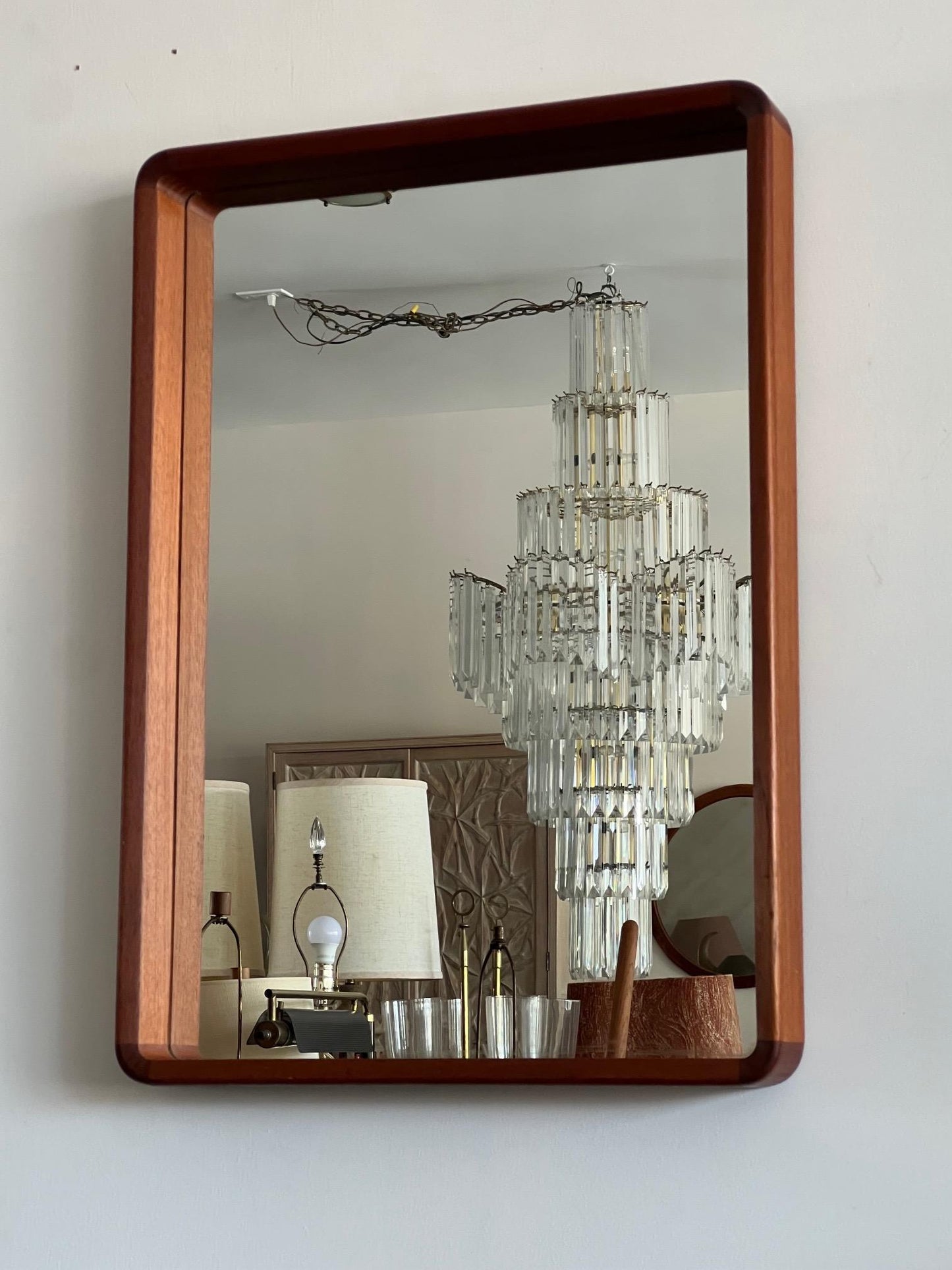 Frisman Vintage Westnofa Teak Mirror Norway 1960's