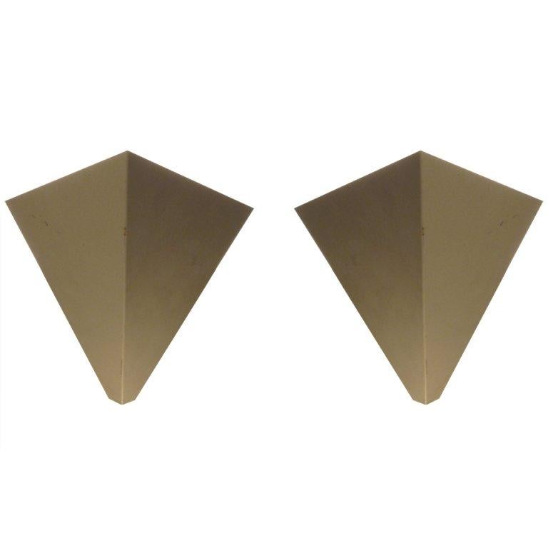 Frisman Vintage A Pair of Minimalist Sconces by Anvia Holland