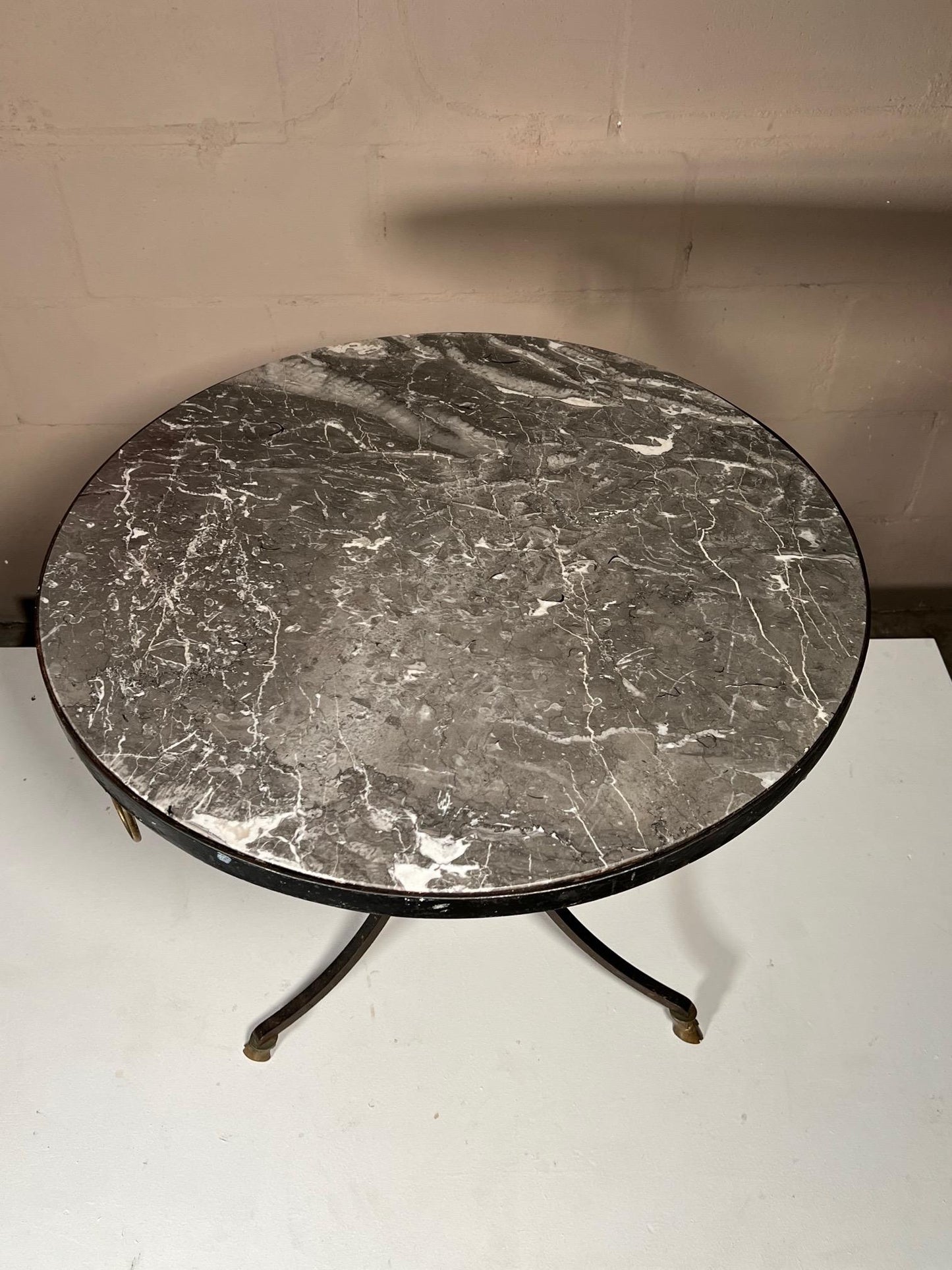 Frisman Vintage A Classic Wrought Iron Gueridon By Yale Burge ca' 1950's