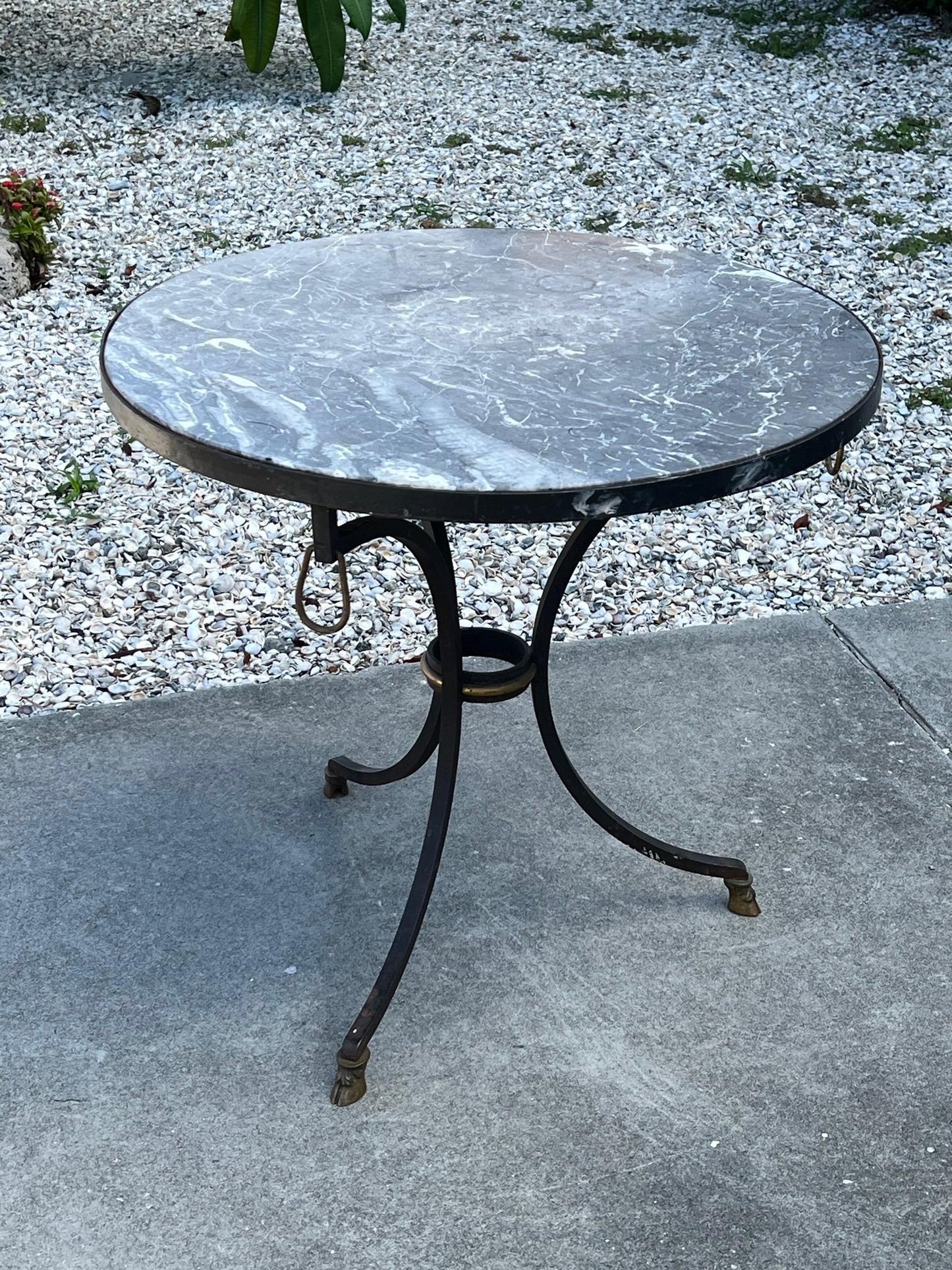 Frisman Vintage A Classic Wrought Iron Gueridon By Yale Burge ca' 1950's