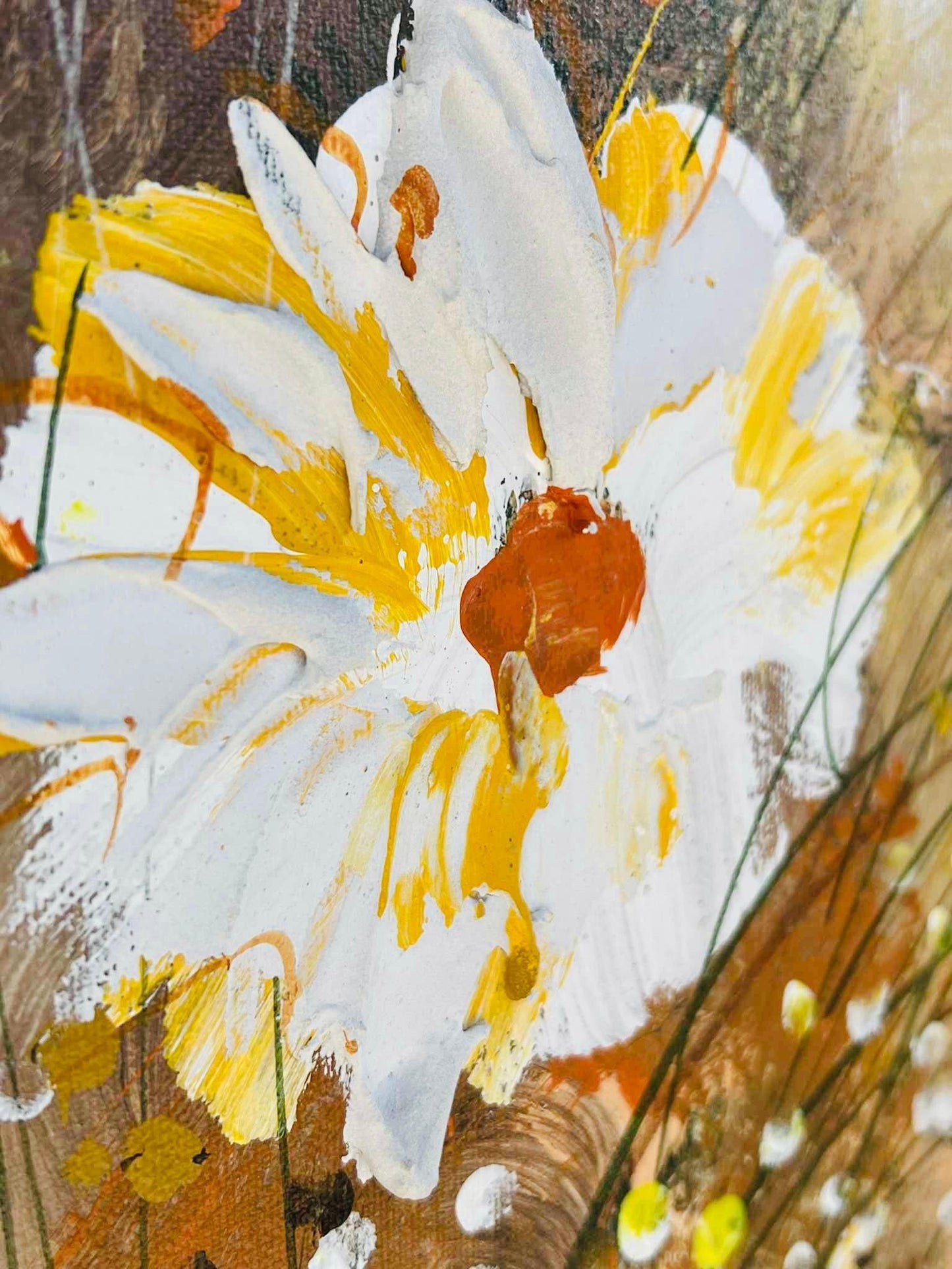 Frisman Vintage 60s Lee Reynolds Vintage Mid Century Modern Abstract Floral Oil Painting Framed
