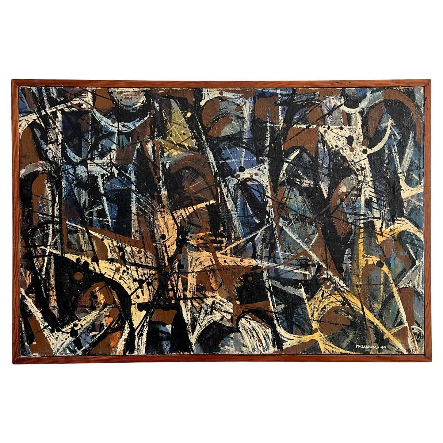 Frisman Vintage Leonard Maurer Painting, 1949